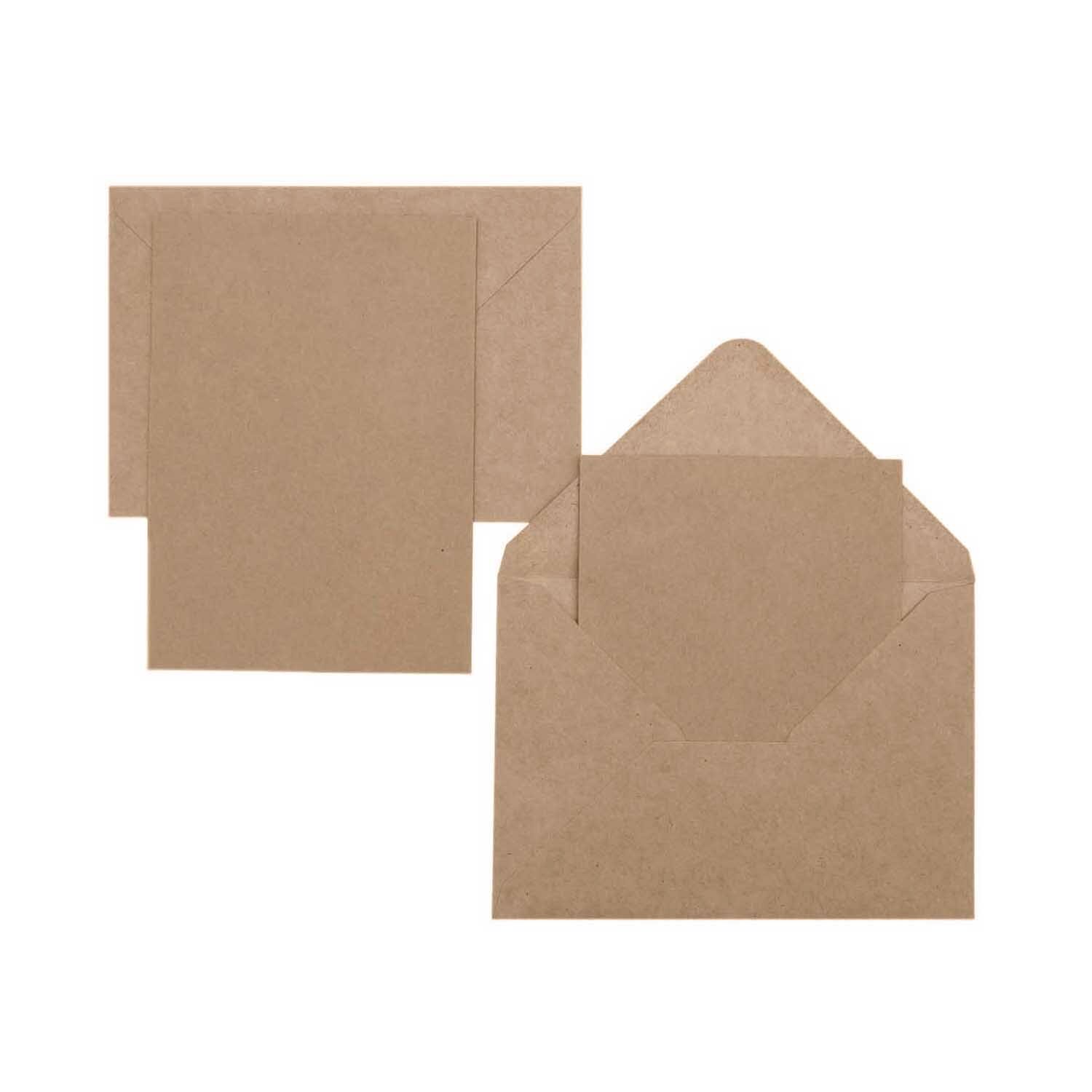 Paper Poetry Kartenset Basic Kraftpapier C7/A7 30-teilig von Rico Design
