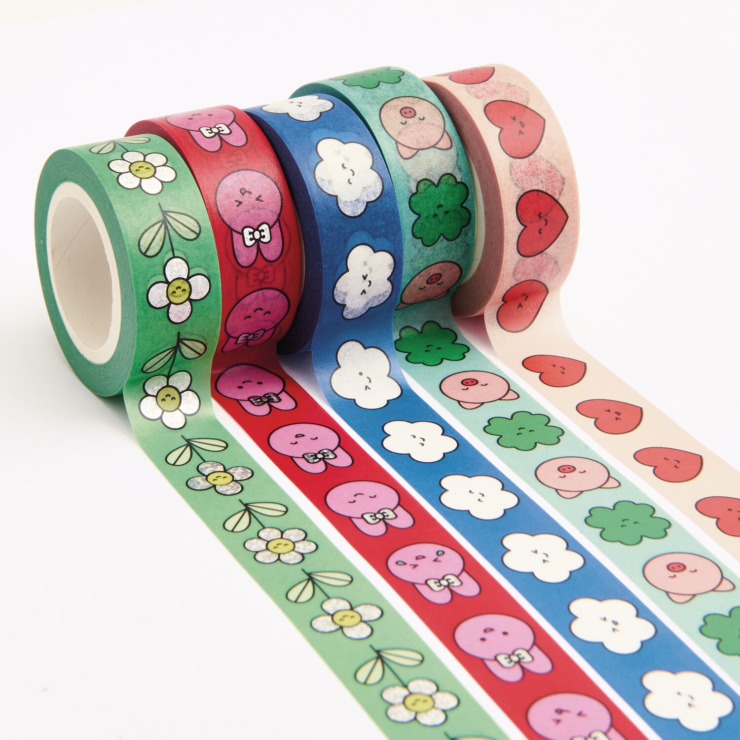 Paper Poetry Tape Set Chingu 1,5cmx10m 5 Stück von Rico Design