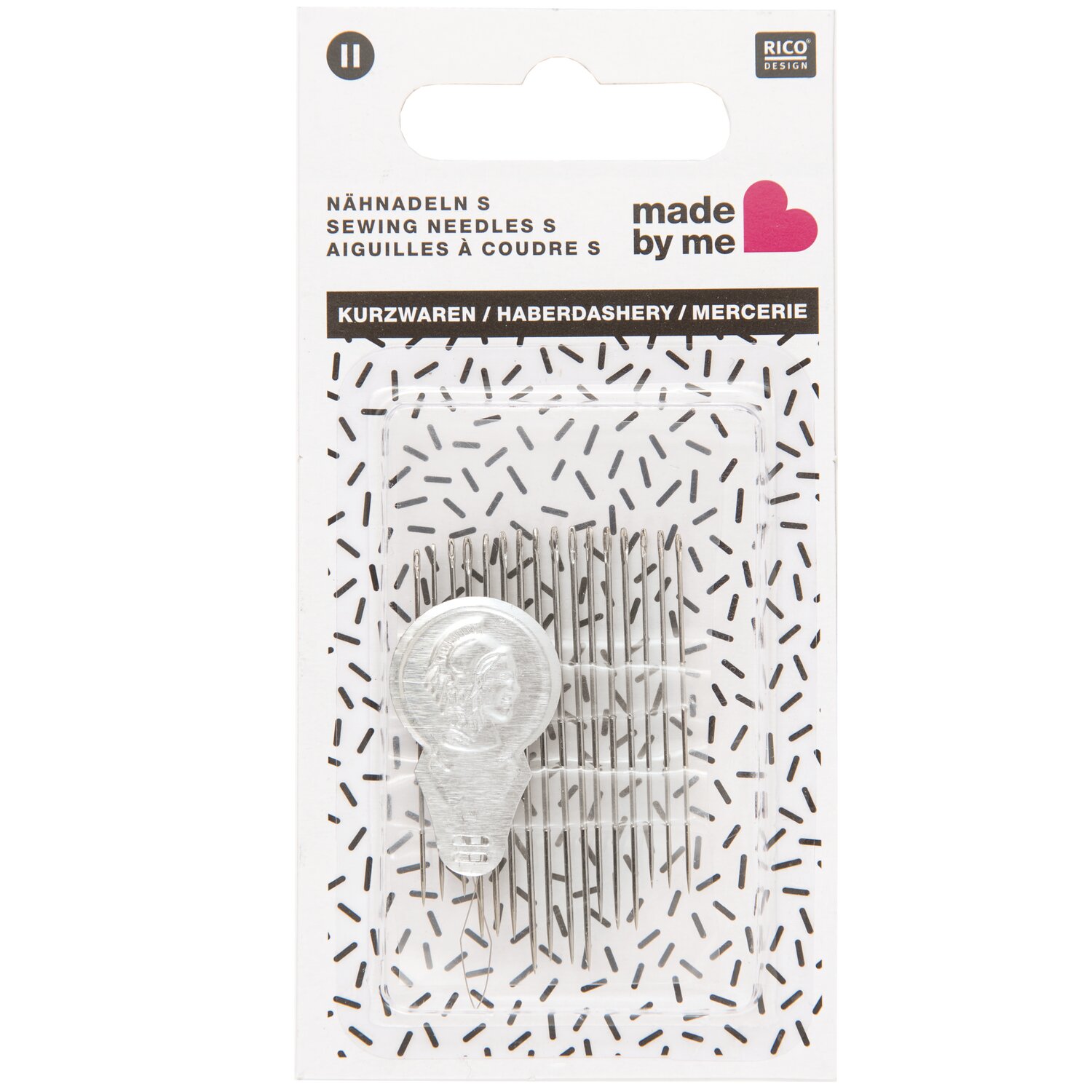 Nähnadeln Set S mit Einfädler 16 Stück von Rico Design