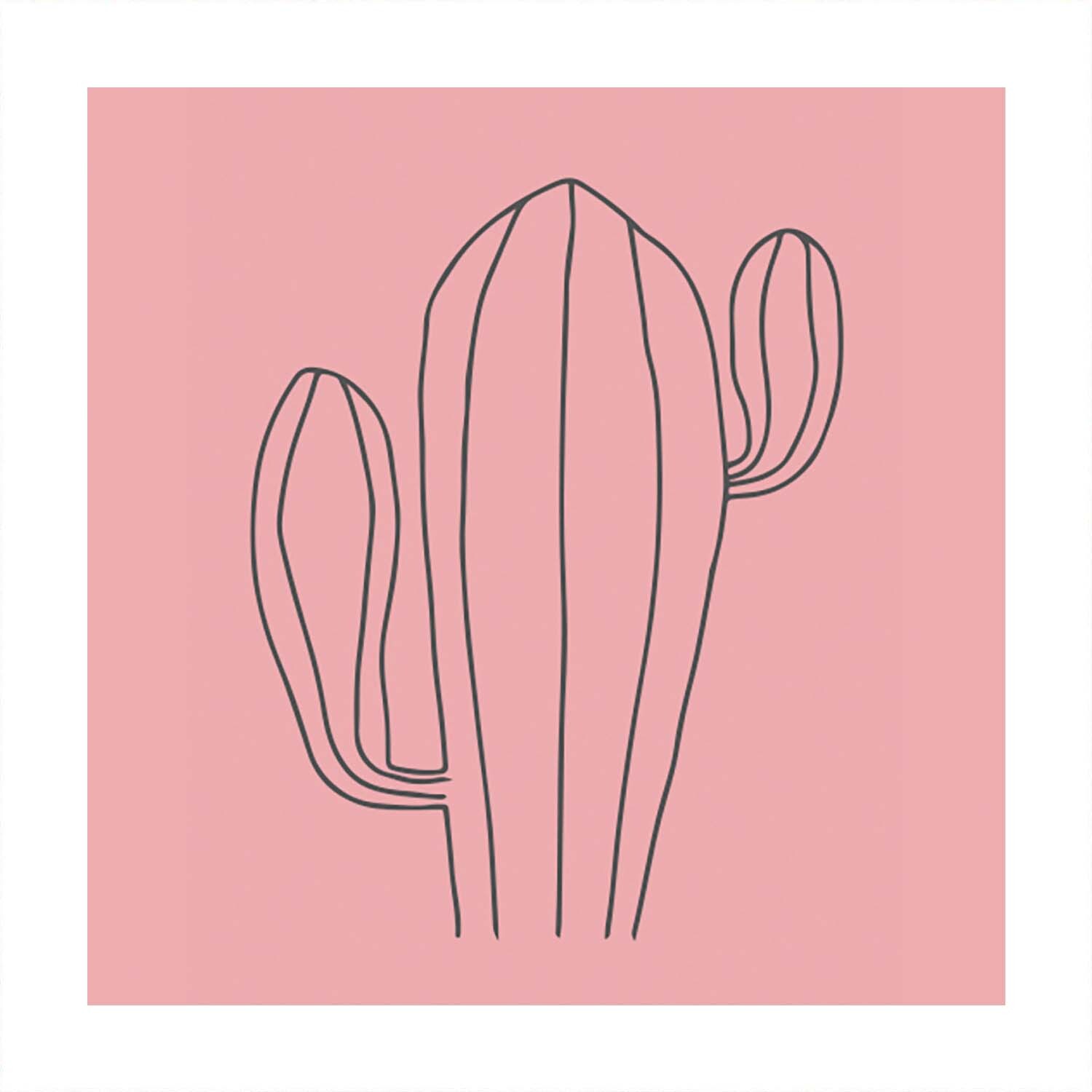 Stempel Wüstenkaktus rosa 35x45mm Stempel Wüstenkaktus rosa 35x45mm