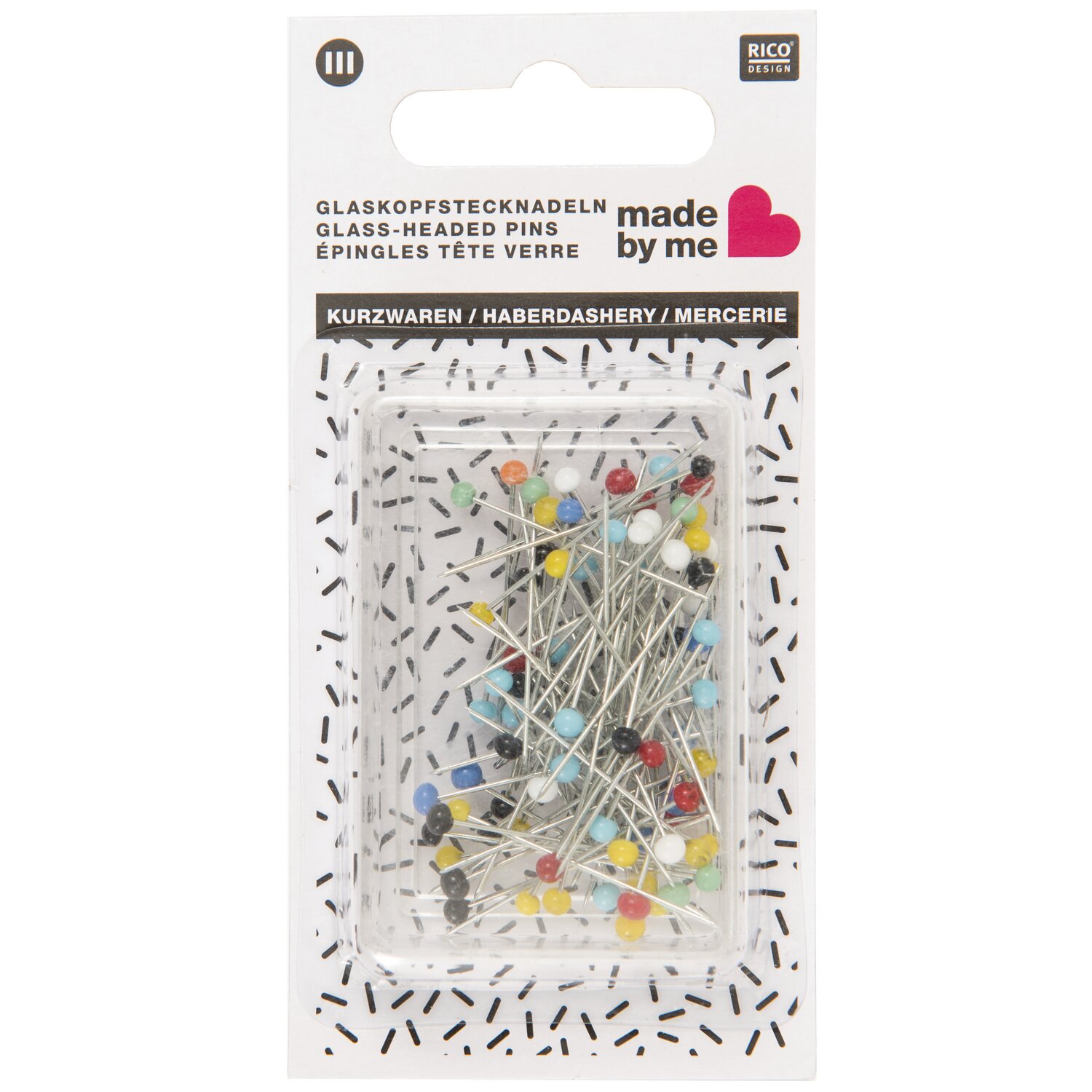 Stecknadeln mit Glaskopf 5g von Rico Design