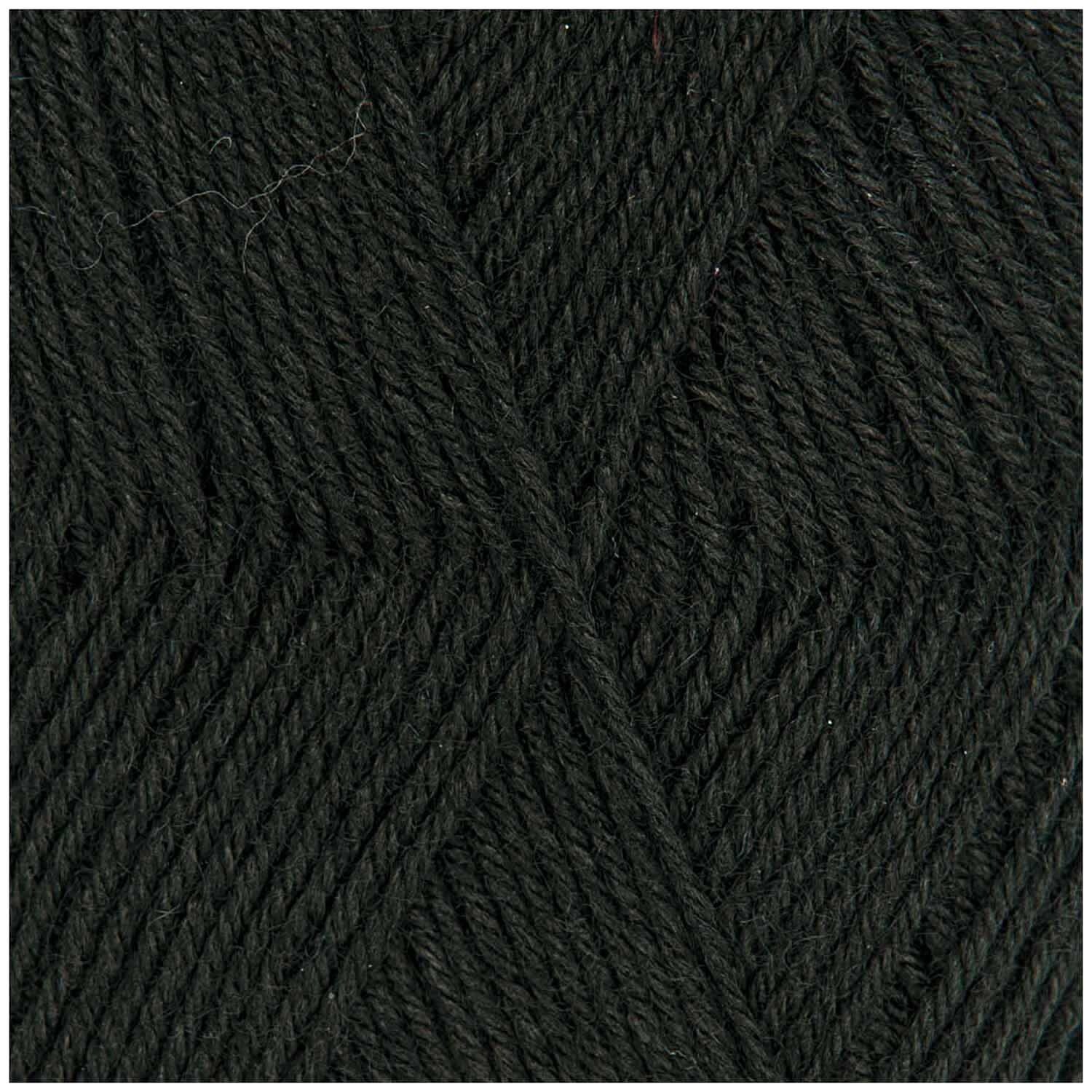 Superba Premium 4fädig: Hochwertiges schwarzes Garn von Rico Design, ideal für Strickprojekte.