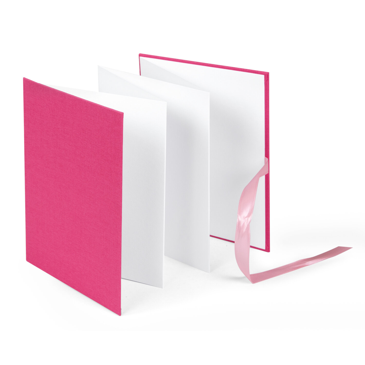 Leporello 15,5x19cm für 10 Fotos weiße Seiten Farbe Electric Fuchsia von Goldbuch Georg Brückner 