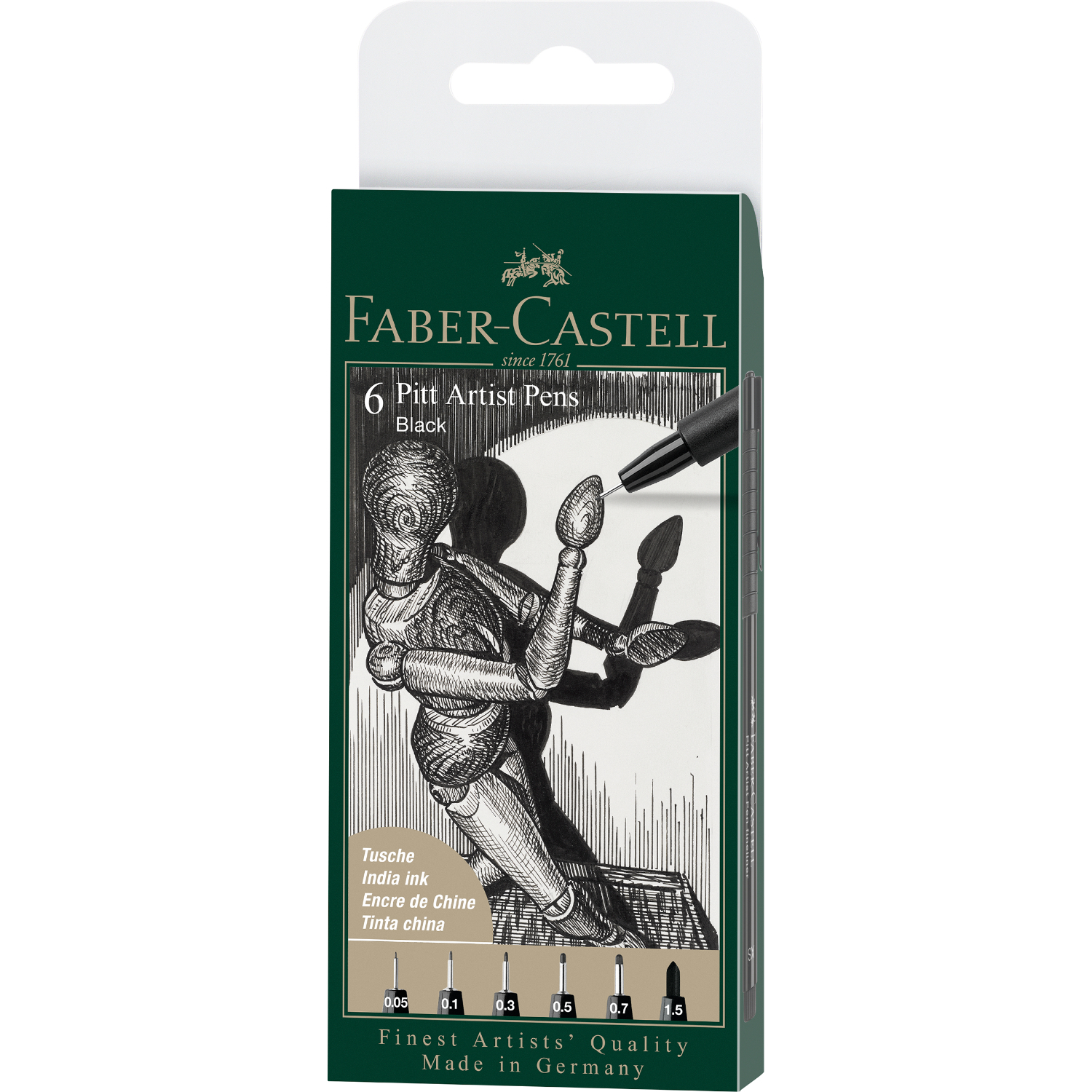 Pitt Artist Pen Tuschestift Set Schwarz