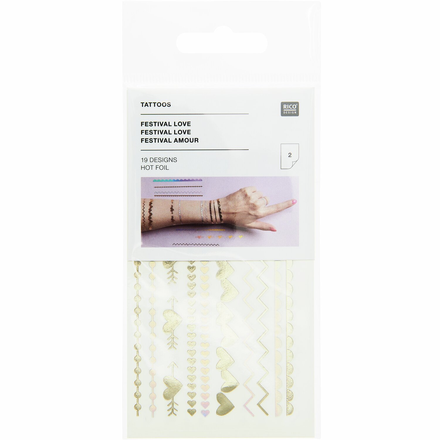 Tattoos Festival Love 19-teilig von Rico Design