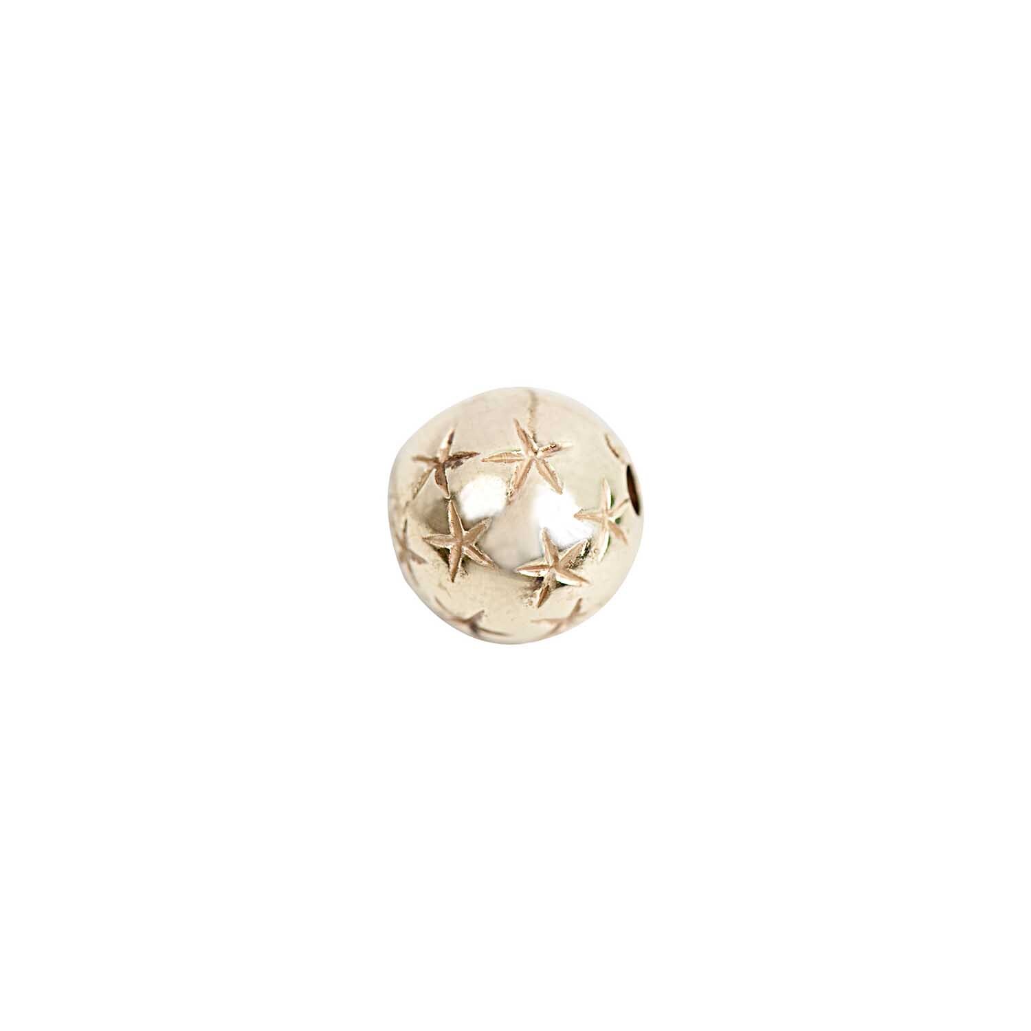 Kugel mit Sternen gold 10mm 10 Stück