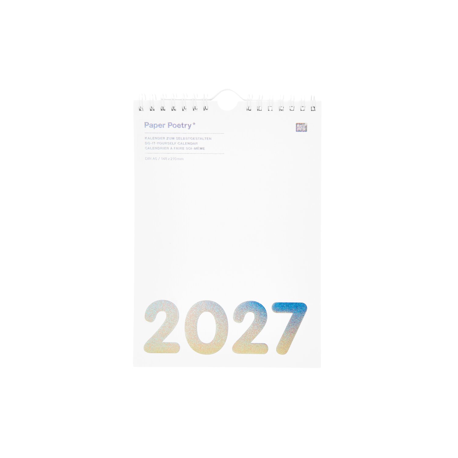 Rico Design Paper Poetry Bastelkalender 2027 Weiß