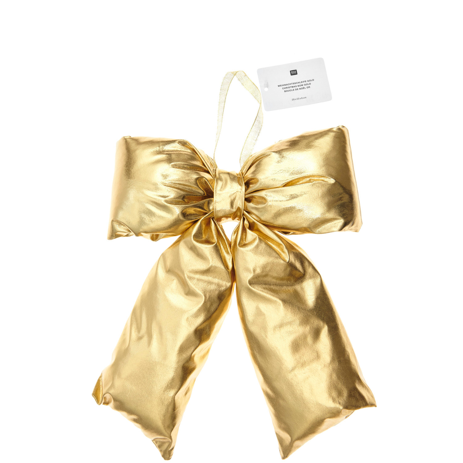 Weihnachtsschleife Gold Größe 29x23x6cm von Rico Design