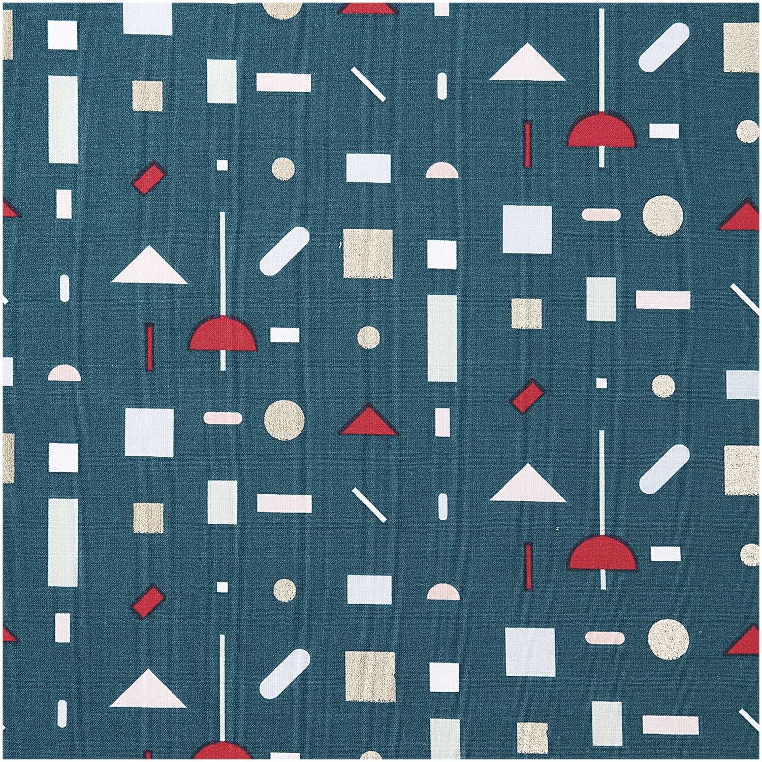 Druckstoff grafisches Muster grün-gold 140cm von Rico Design