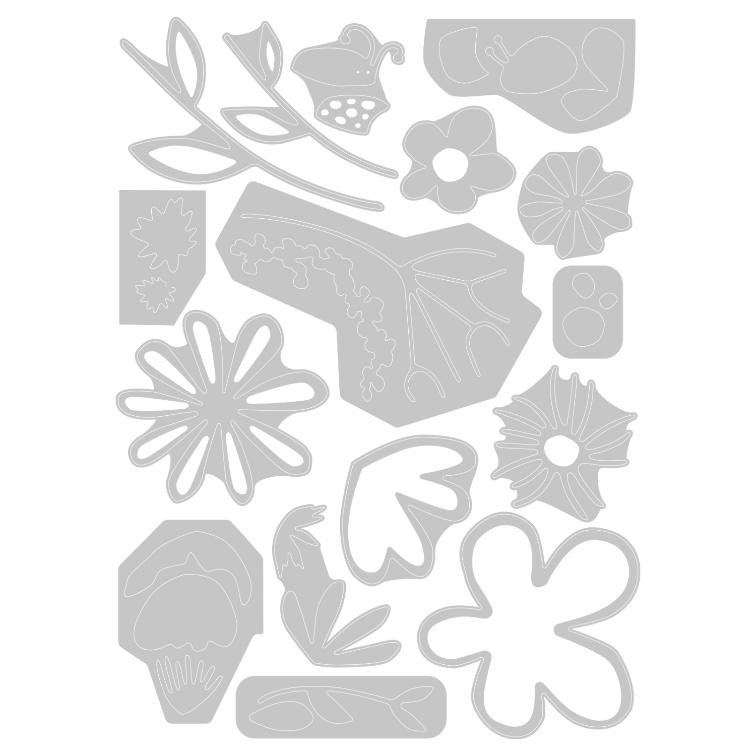 Thinlits Die Set Fabulous Bold Flora 16PK von idee. Creativmarkt