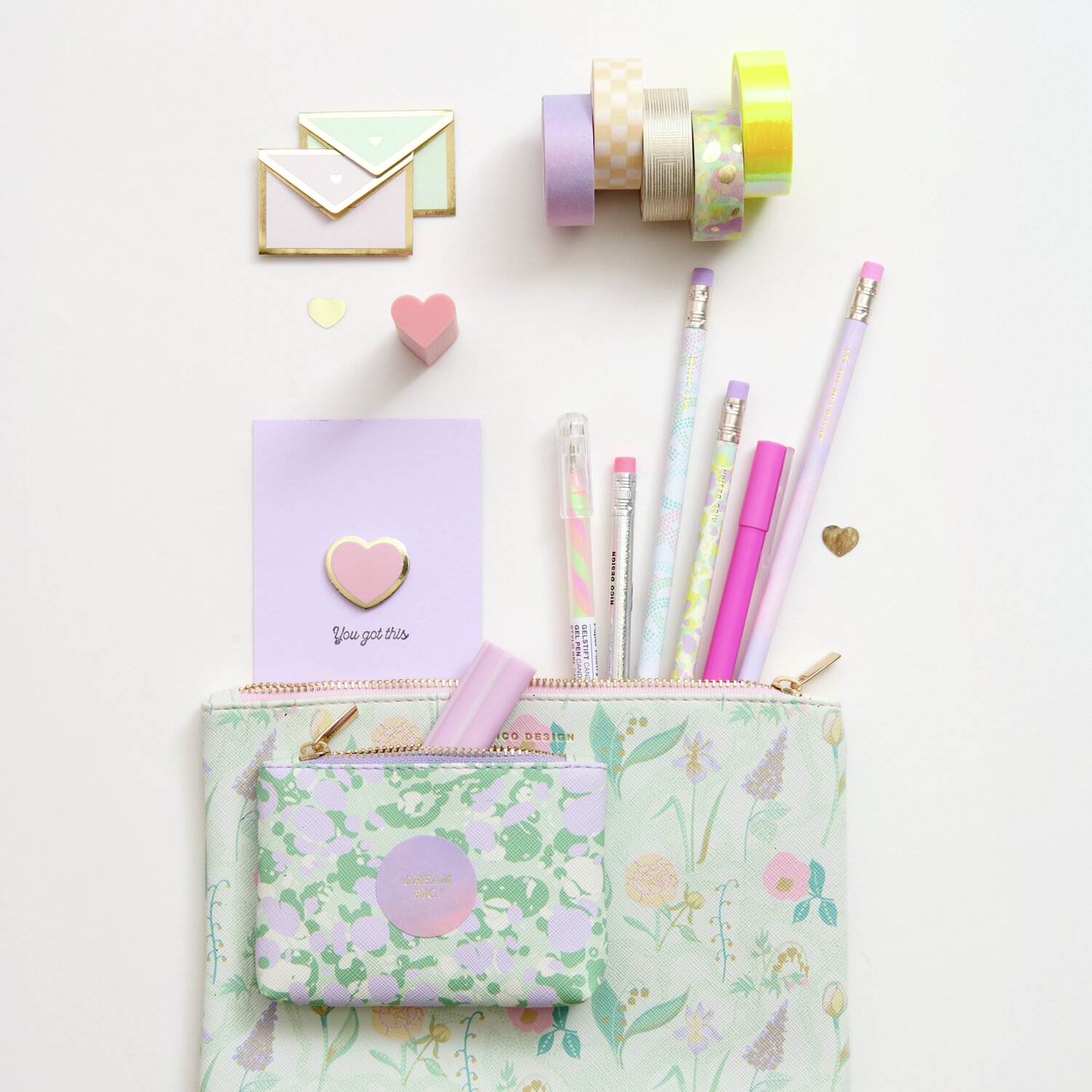 Etui L Sky Blumen 20x15cm von Rico Design