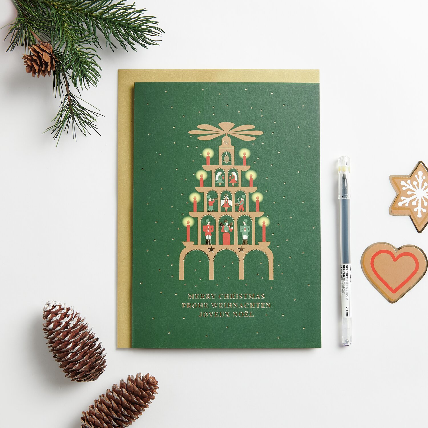Kartenset Weihnachtspyramide A5 16-teilig von Rico Design Kartenset Weihnachtspyramide A5 16-teilig von Rico Design