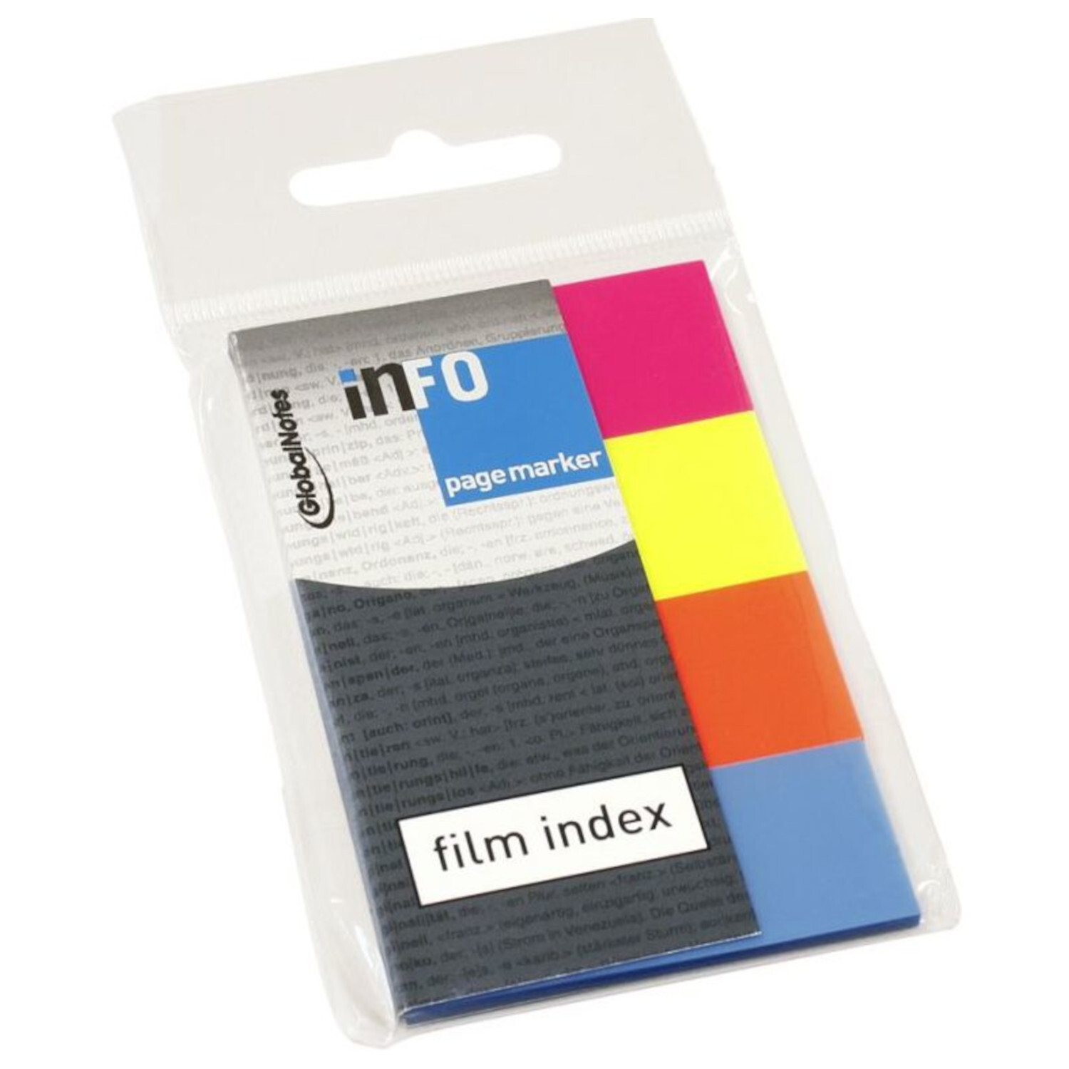 inFO Haftnotiz Film Index 4 Farben 160 Blatt