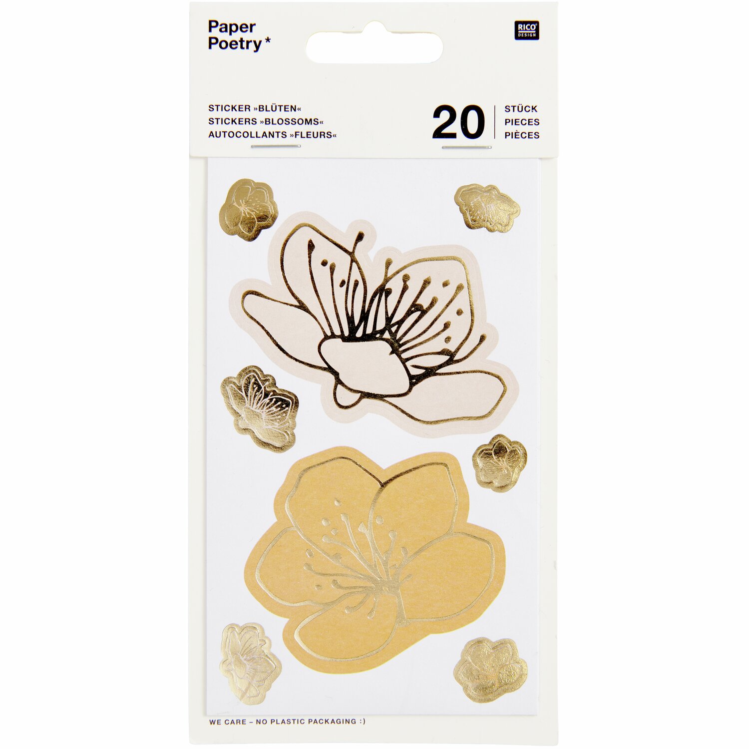 Paper Poetry Sticker Blüten 4 Blatt