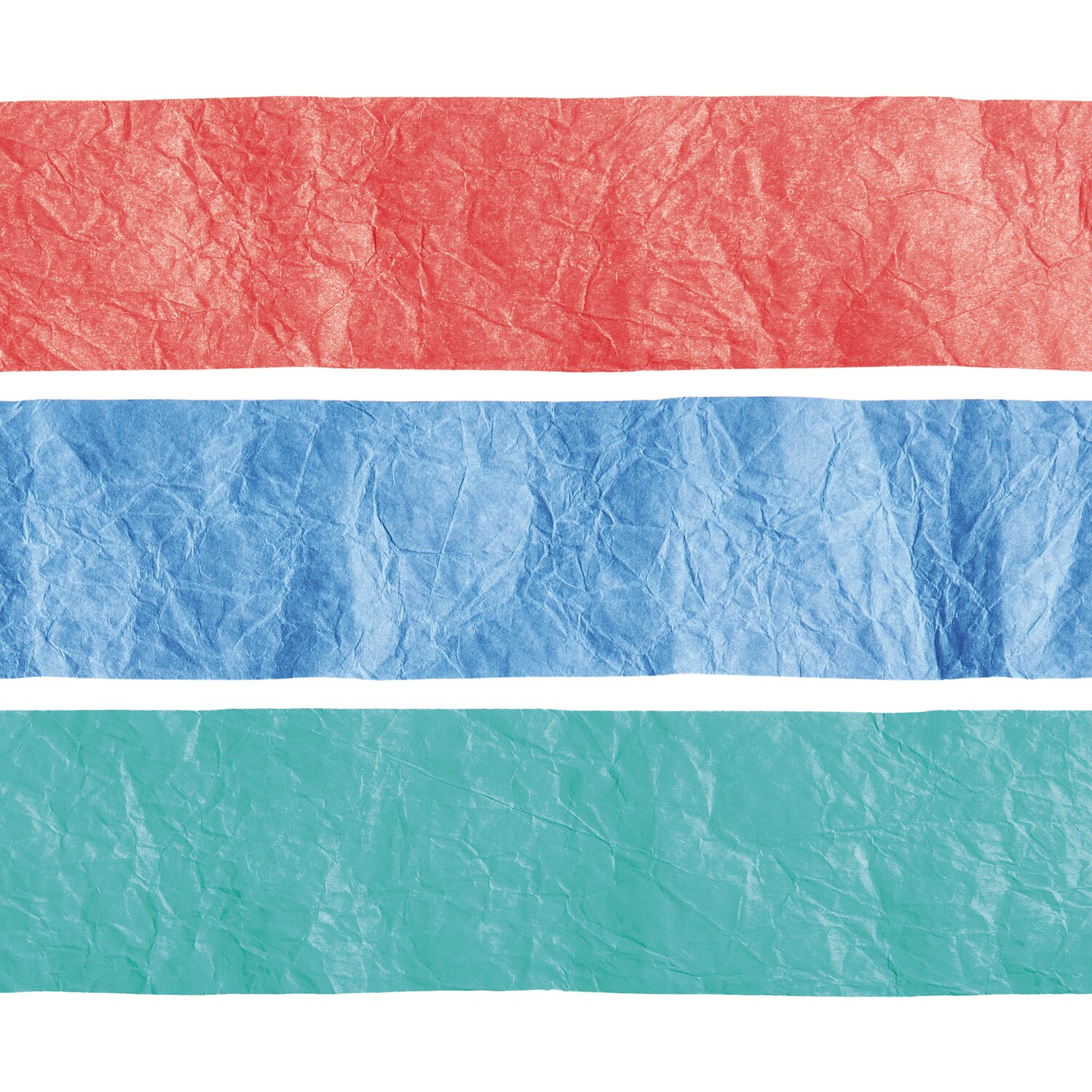 Knitter Papierbänder 3 Stück in Rot, Blau und Grün von Rico Design, ideal für kreative Bastelprojekte.