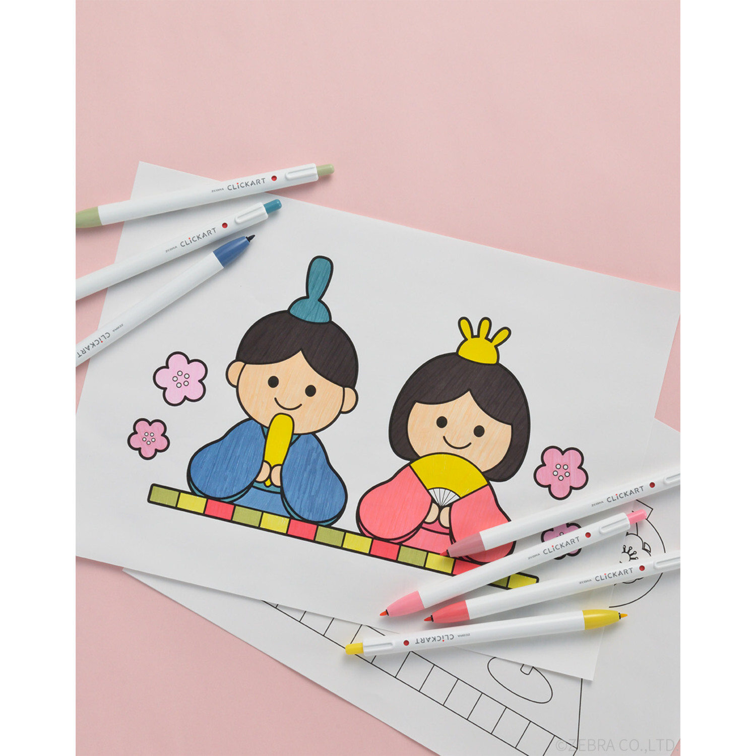 Clickart Light Colours Set 12-teilig von ZEBRA PEN (UK) 