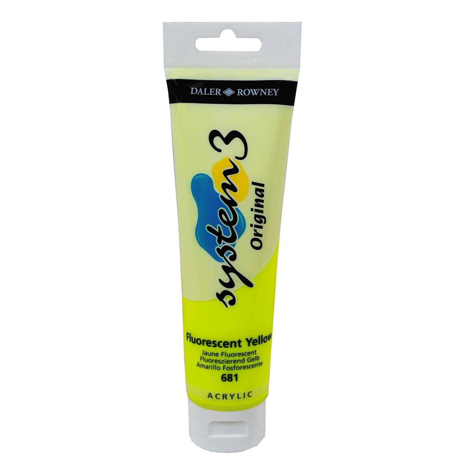 Daler-Rowney System 3 150ml Fluorescent Yellow