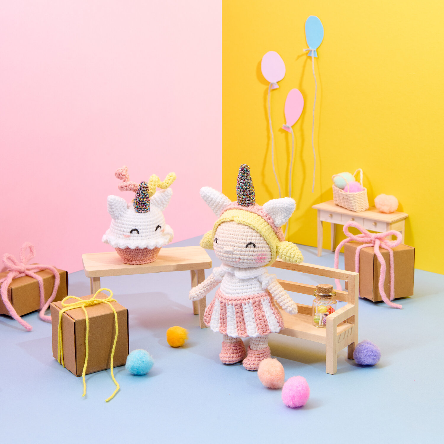 Häkelanleitung Ricorumi CAL Penny the Unicorn Cupcake Girl von Rico Design