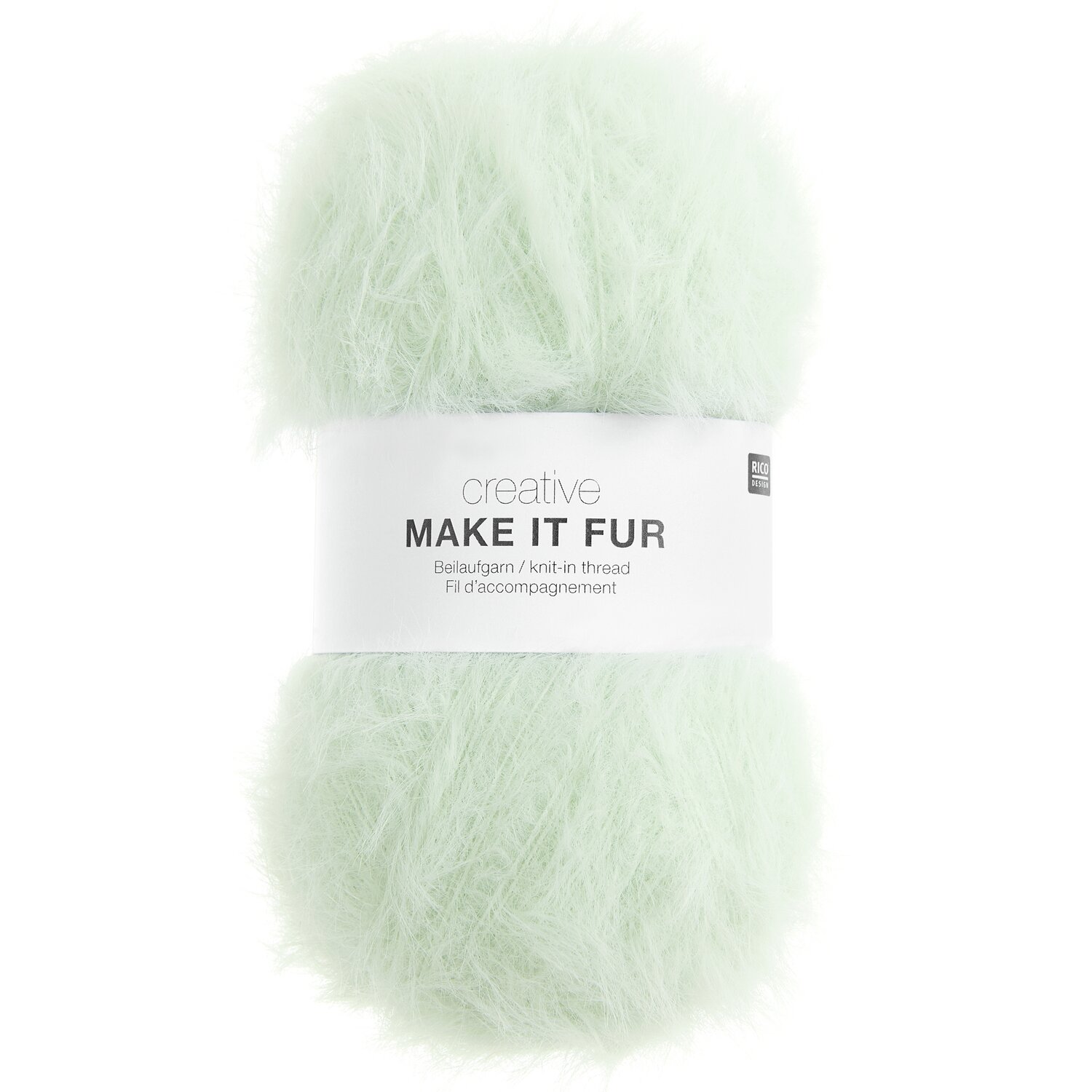 Creative Make It Fur Strickgarn in zartem Eisblau, ideal für Jackenprojekte, 50g 350m.