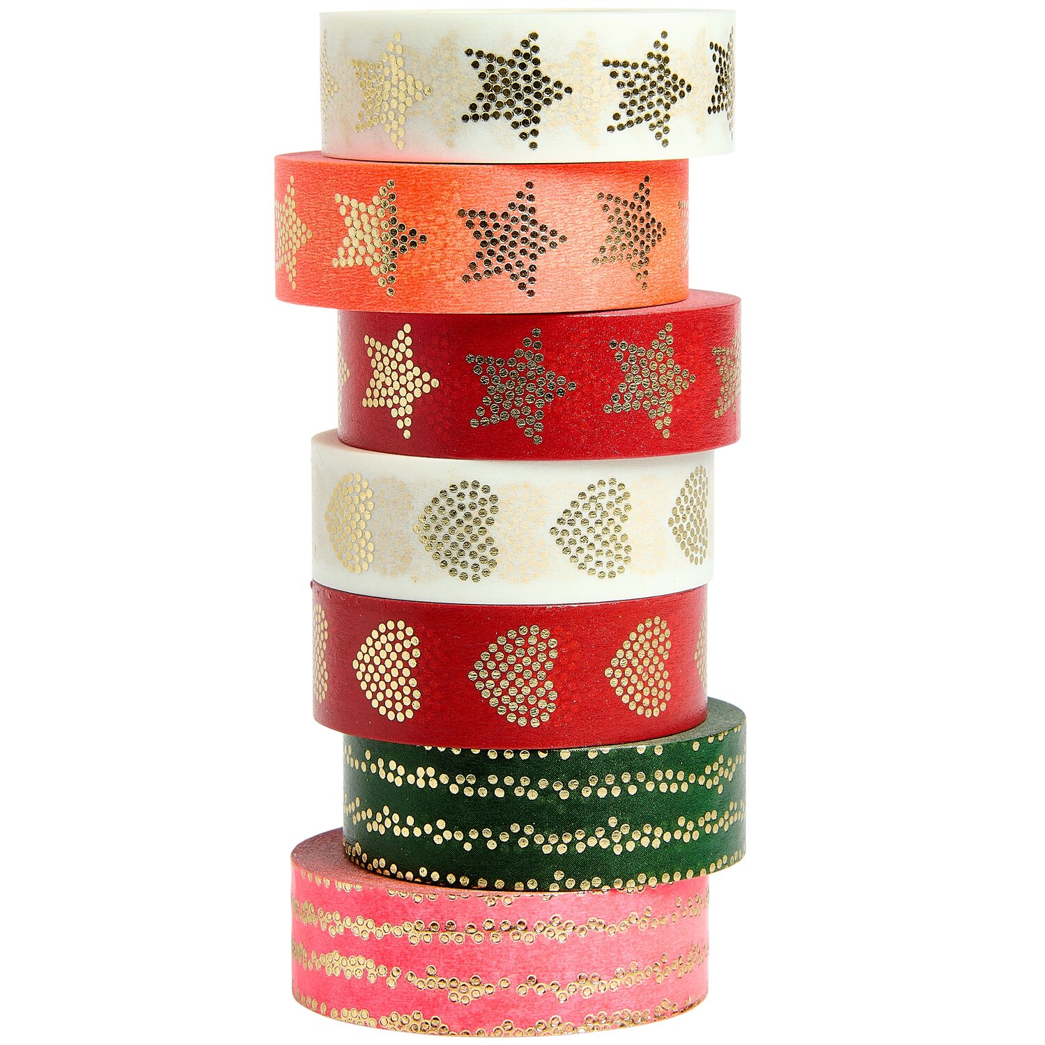 Paper Poetry Maxi Tape Set Advent Sterne/Herzen 7 Stück 1,5cmx10m von Rico Design