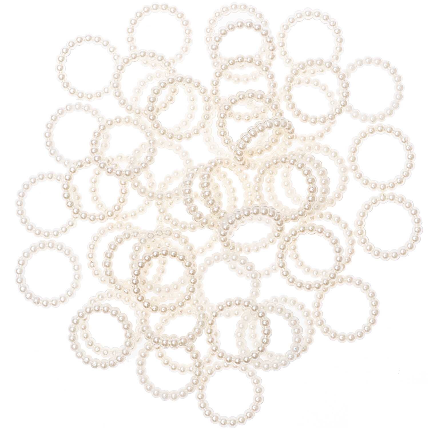Perlenstreu Ring klein perlmutt 50 Stück Perlenstreu Ring klein perlmutt 50 Stück