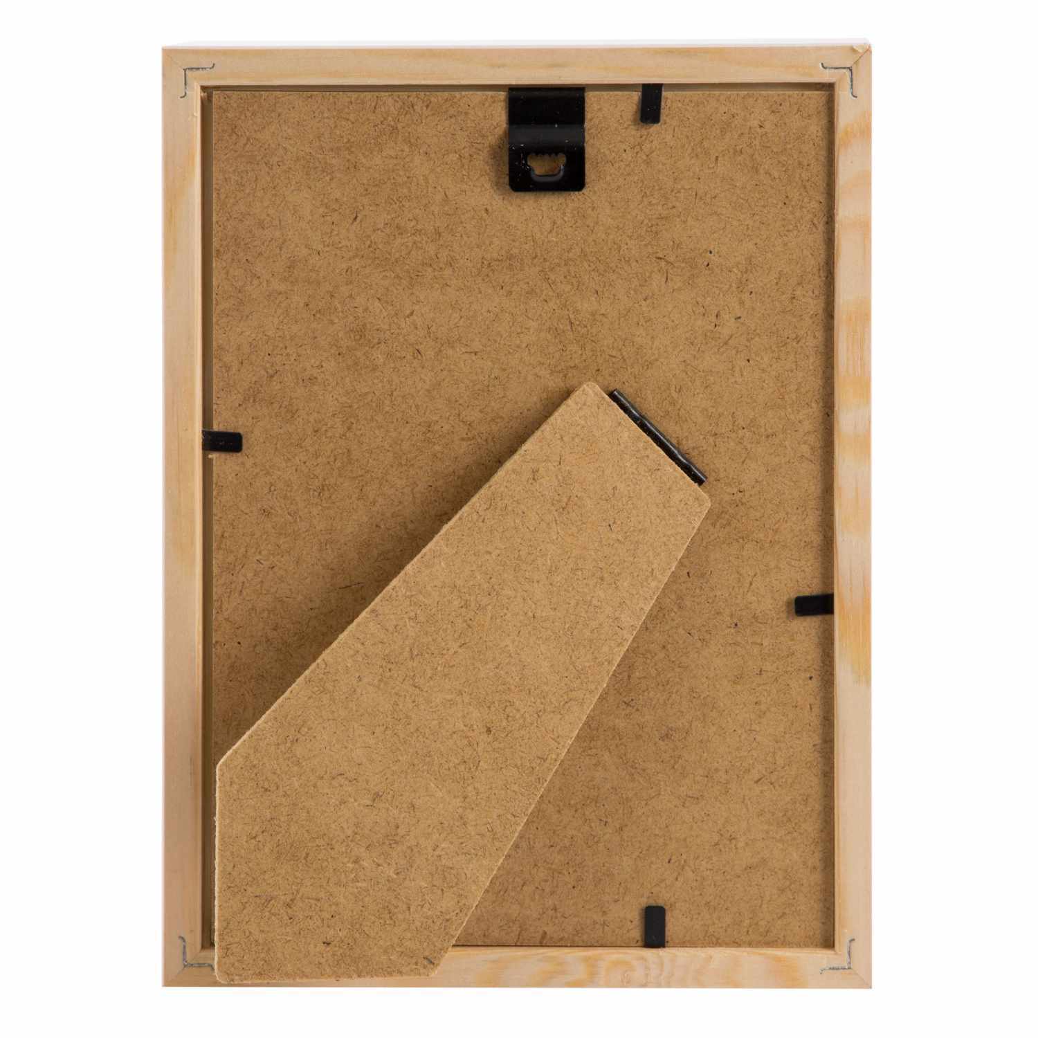 Bilderrahmen aus Holz mit Rückseite und Aufsteller, ideal für Fotos. Marke: goldbuch.