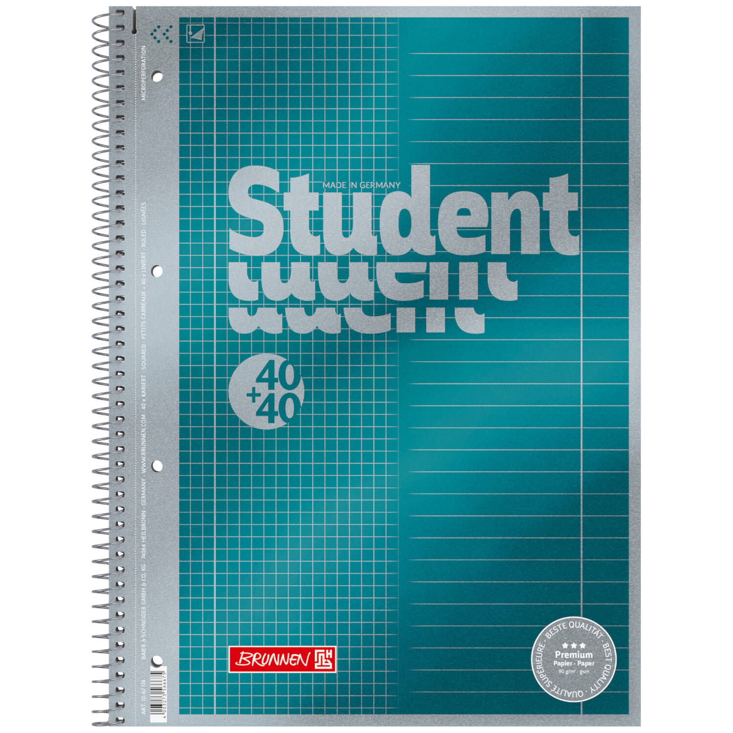 Collegeblock Premium Student A4 80 Blatt 