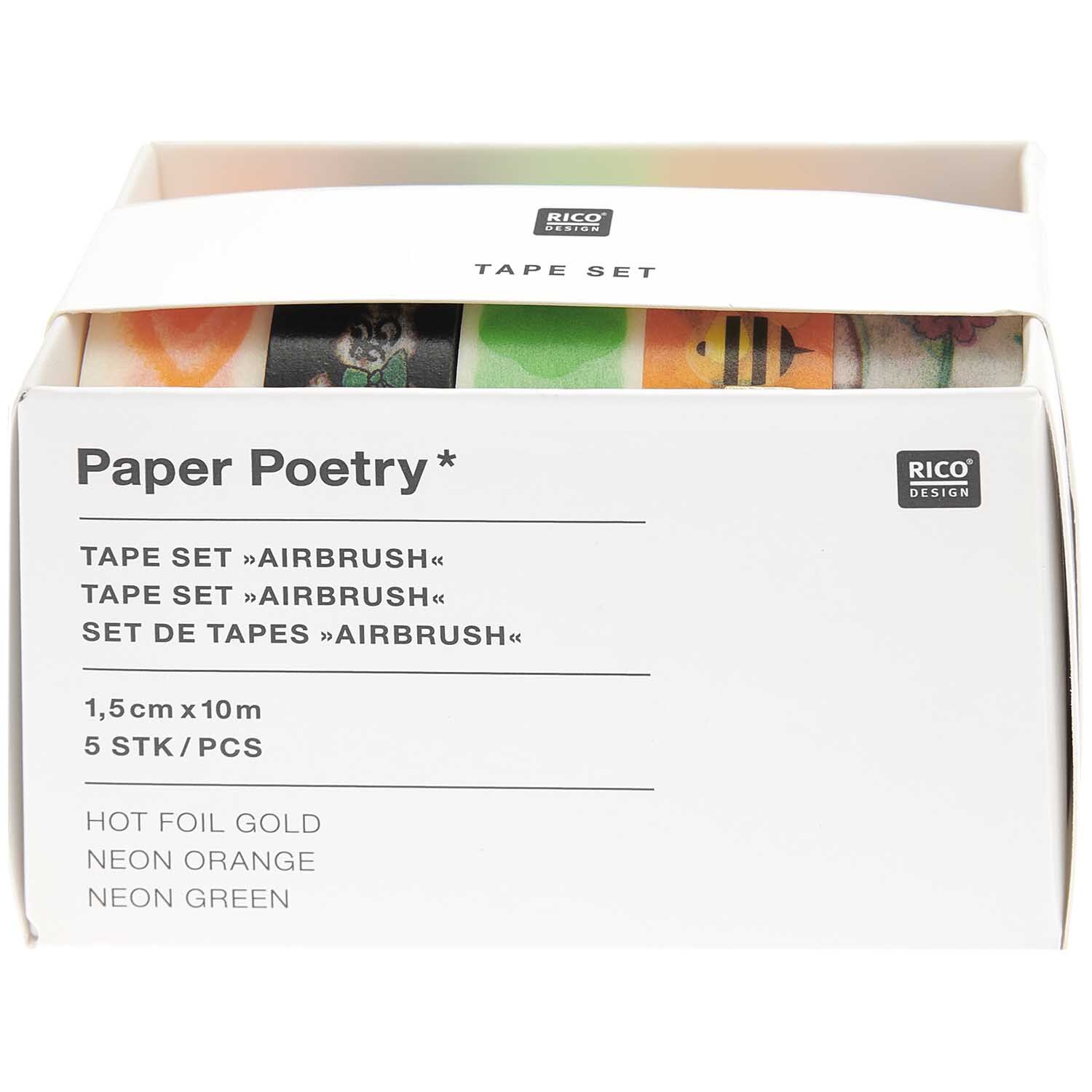 Paper Poetry Tape Set Airbrush 15mm 10m Paper Poetry Tape Set Airbrush 15mm 10m