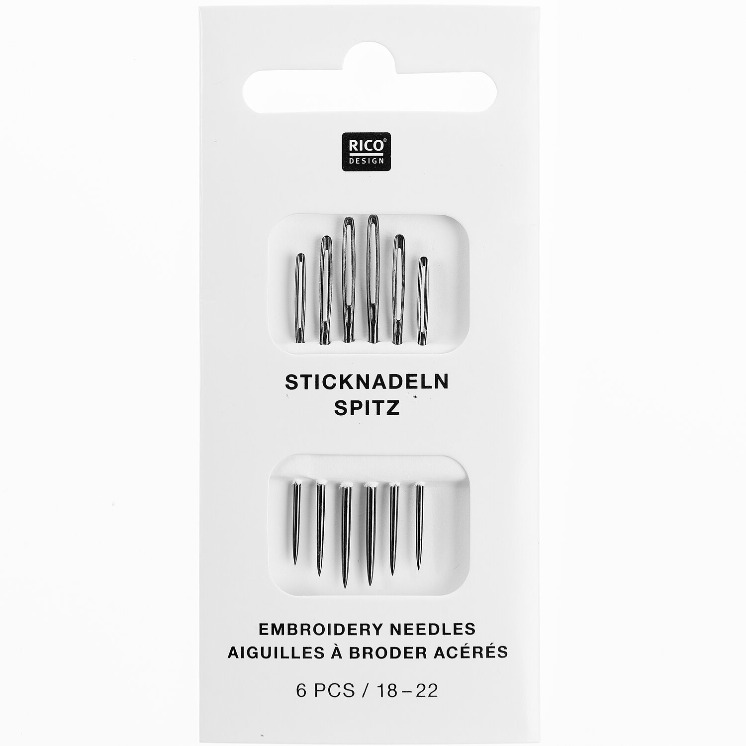 Sticknadeln spitz 18-22 6 Stück von Rico Design