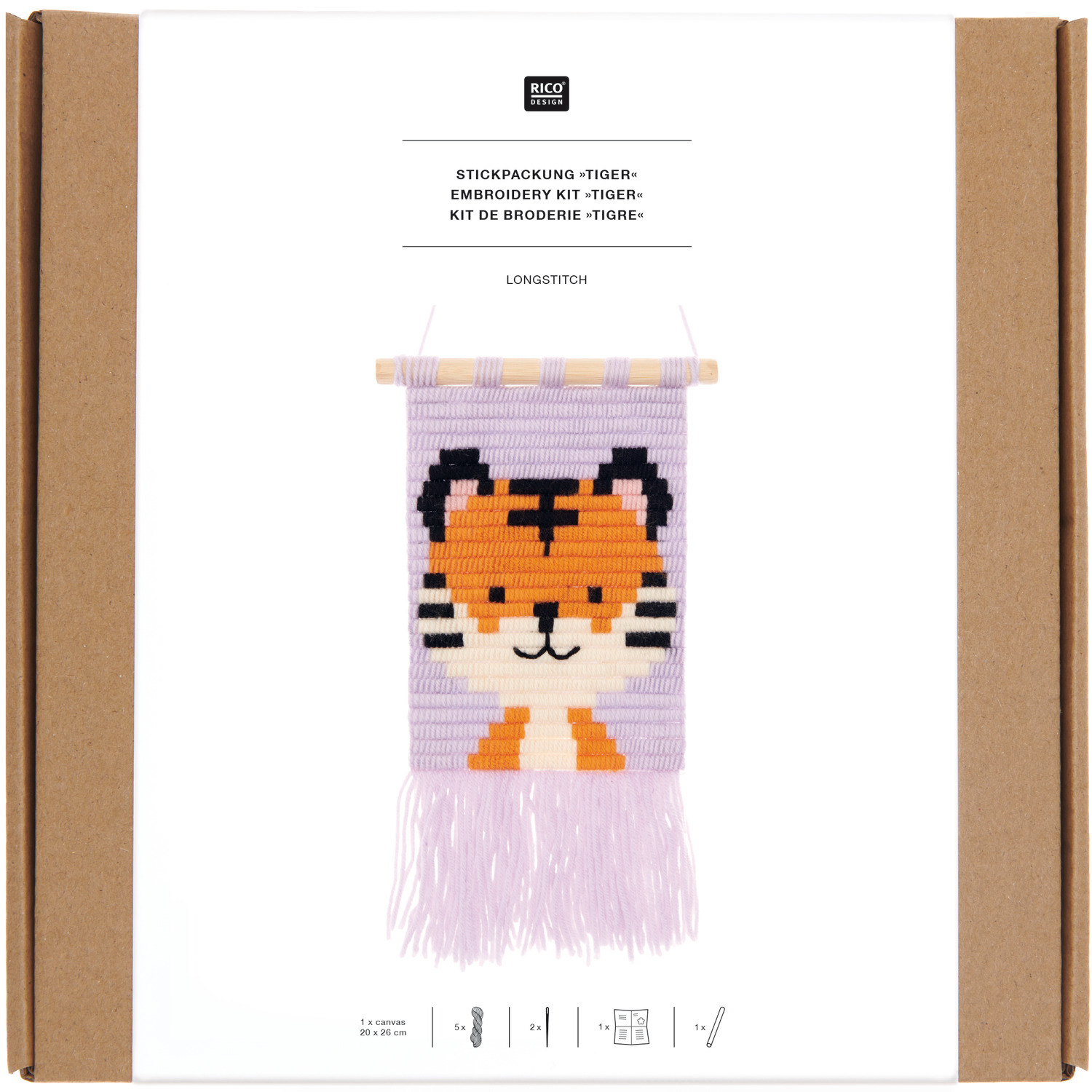 Longstitch Stickpackung Tiger Longstitch Stickpackung Tiger