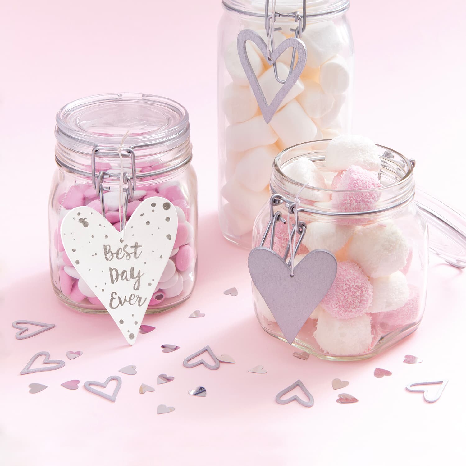 Hochzeit Candybar Gläser Deko