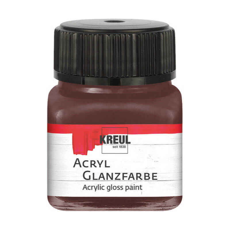 KREUL Acryl Glanzfarbe 20ml Dunkelbraun
