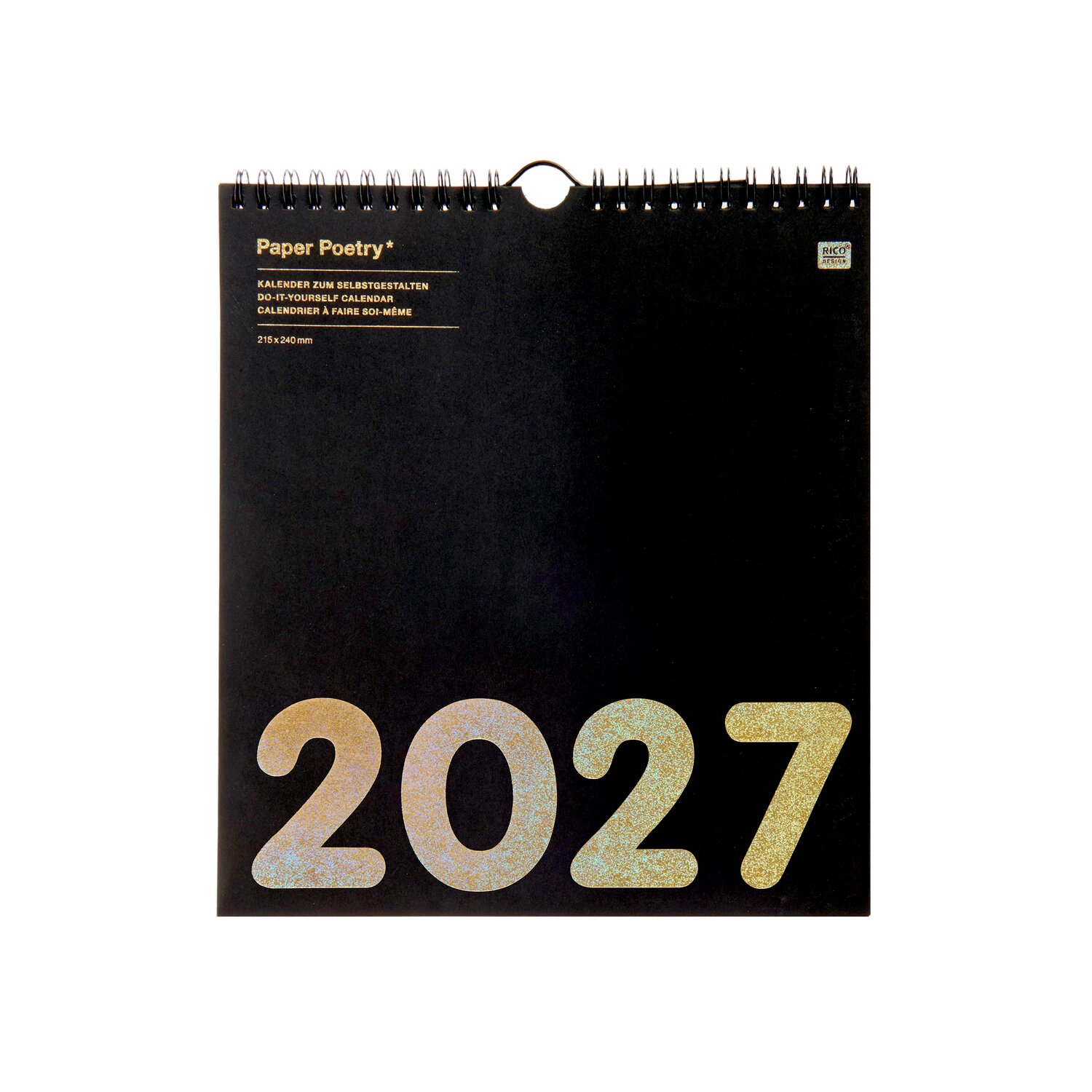 Paper Poetry Bastelkalender 2027 21,5x24cm Farbe schwarz von Rico Design