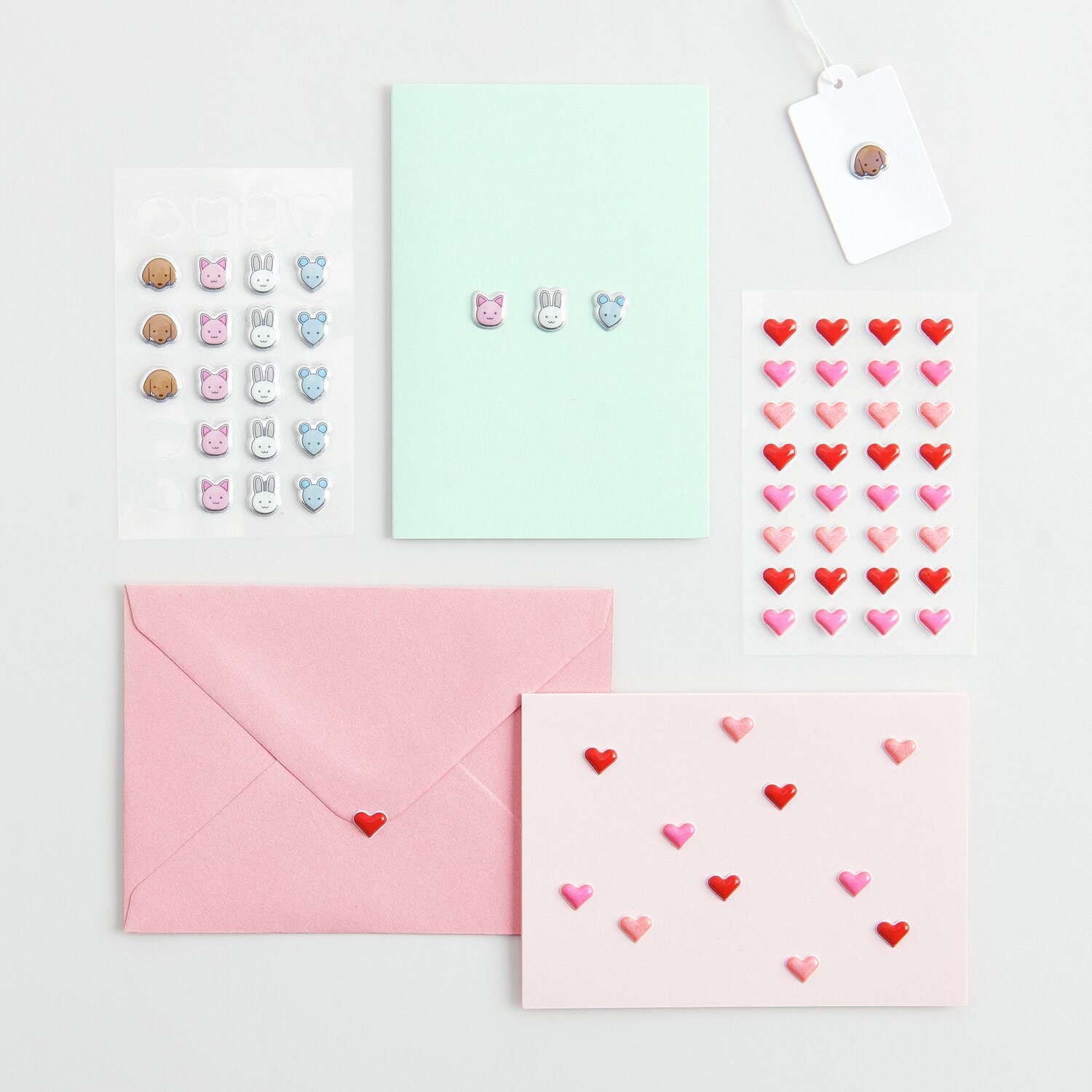 Paper Poetry Mini Puffy Sticker Herzen 32-teilig von Rico Design
