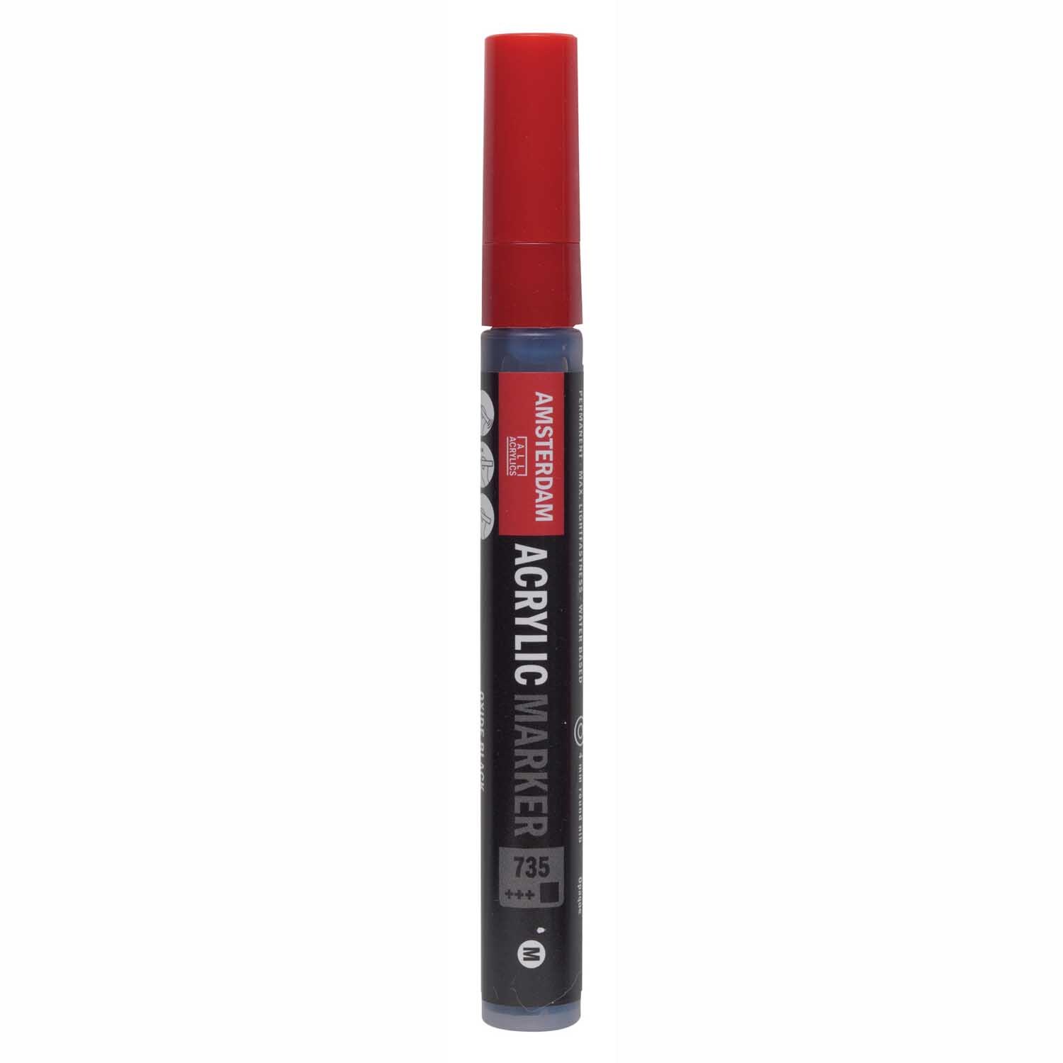 AMSTERDAM Acrylic Marker 3-4mm Oxidschwarz