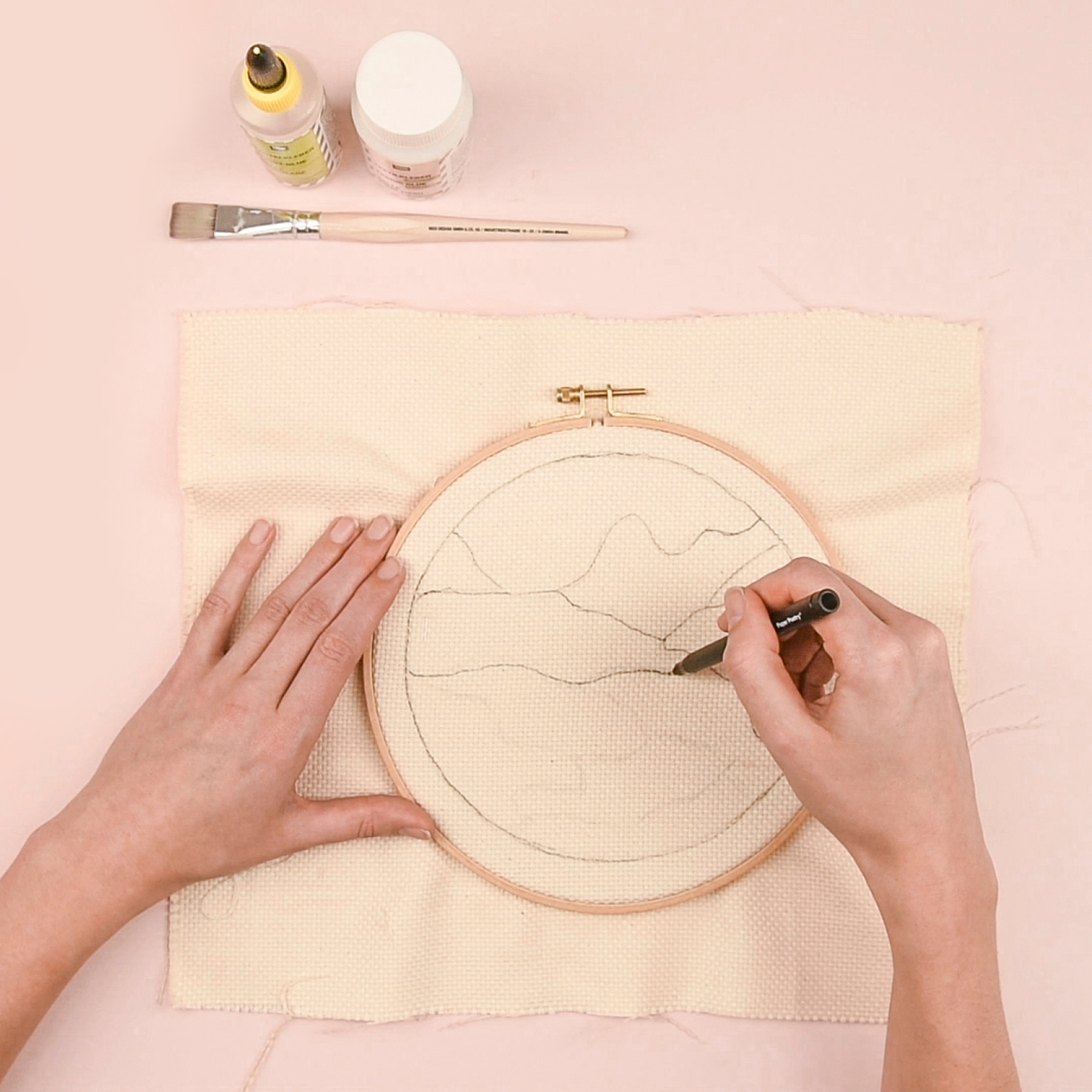 Schritt 3 - Motiv übertragen für ein Punch Needle Projekt