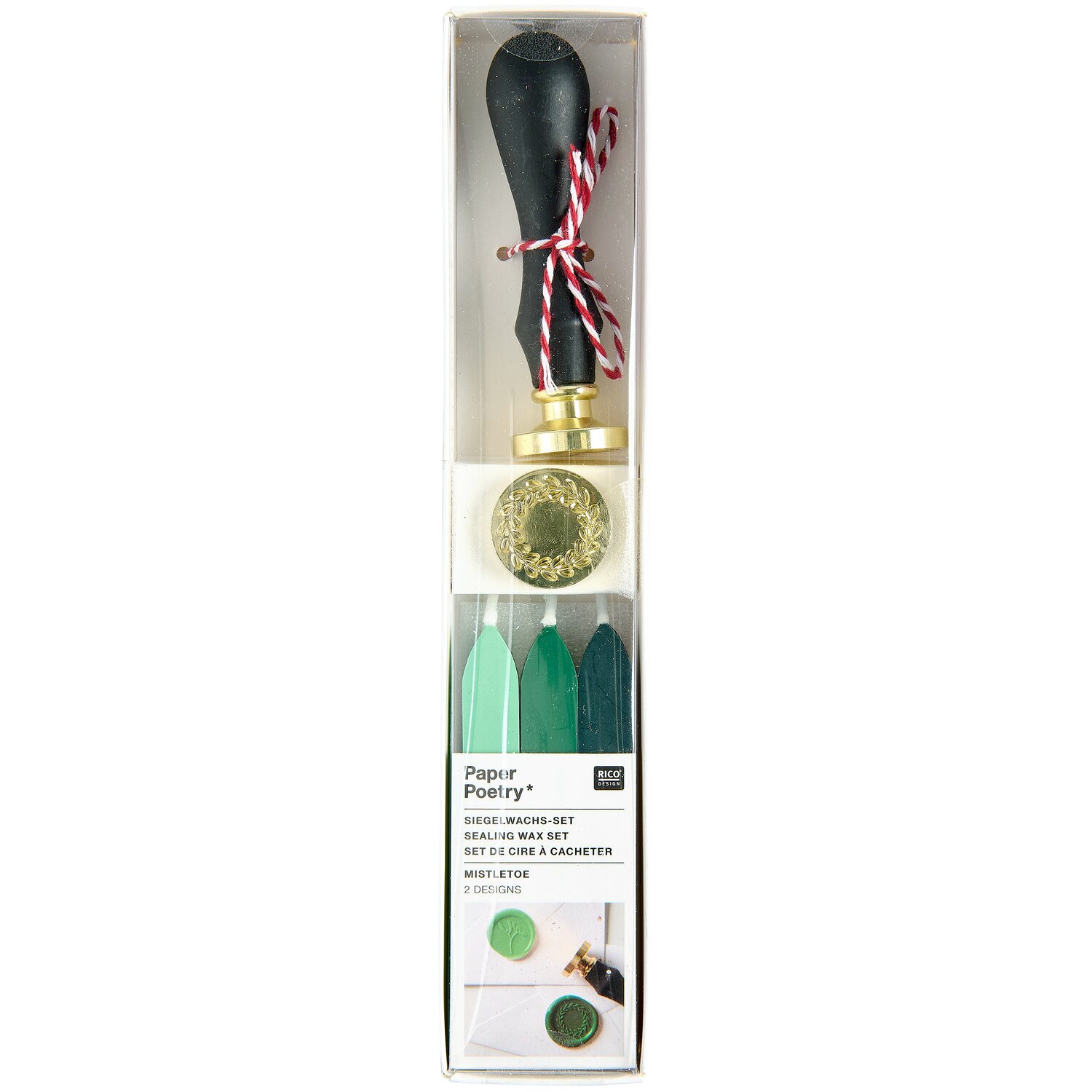 Paper Poetry Siegelwachs Set Mistletoe von Rico Design