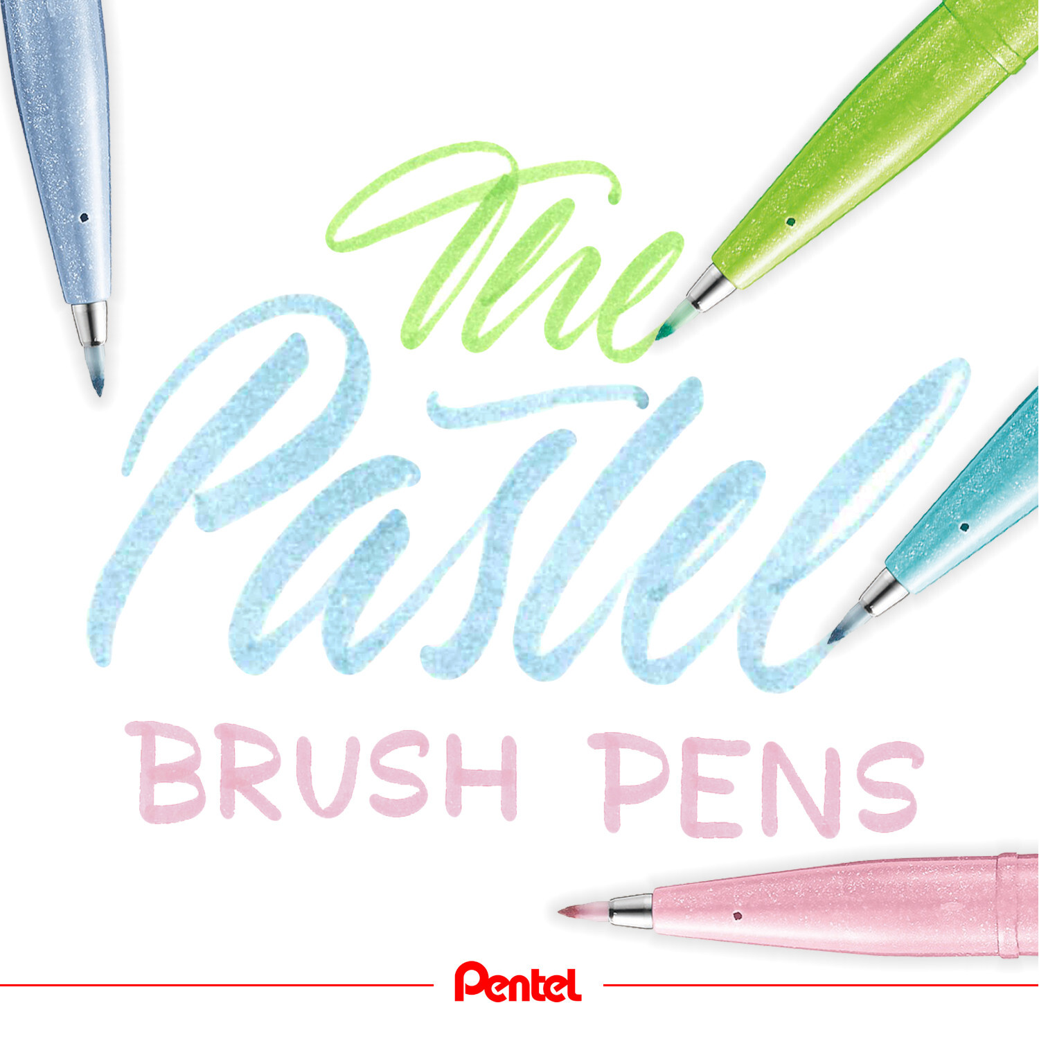 Brush Sign Pen Set Pastell 4-teilig von Pentel Bürobedarf