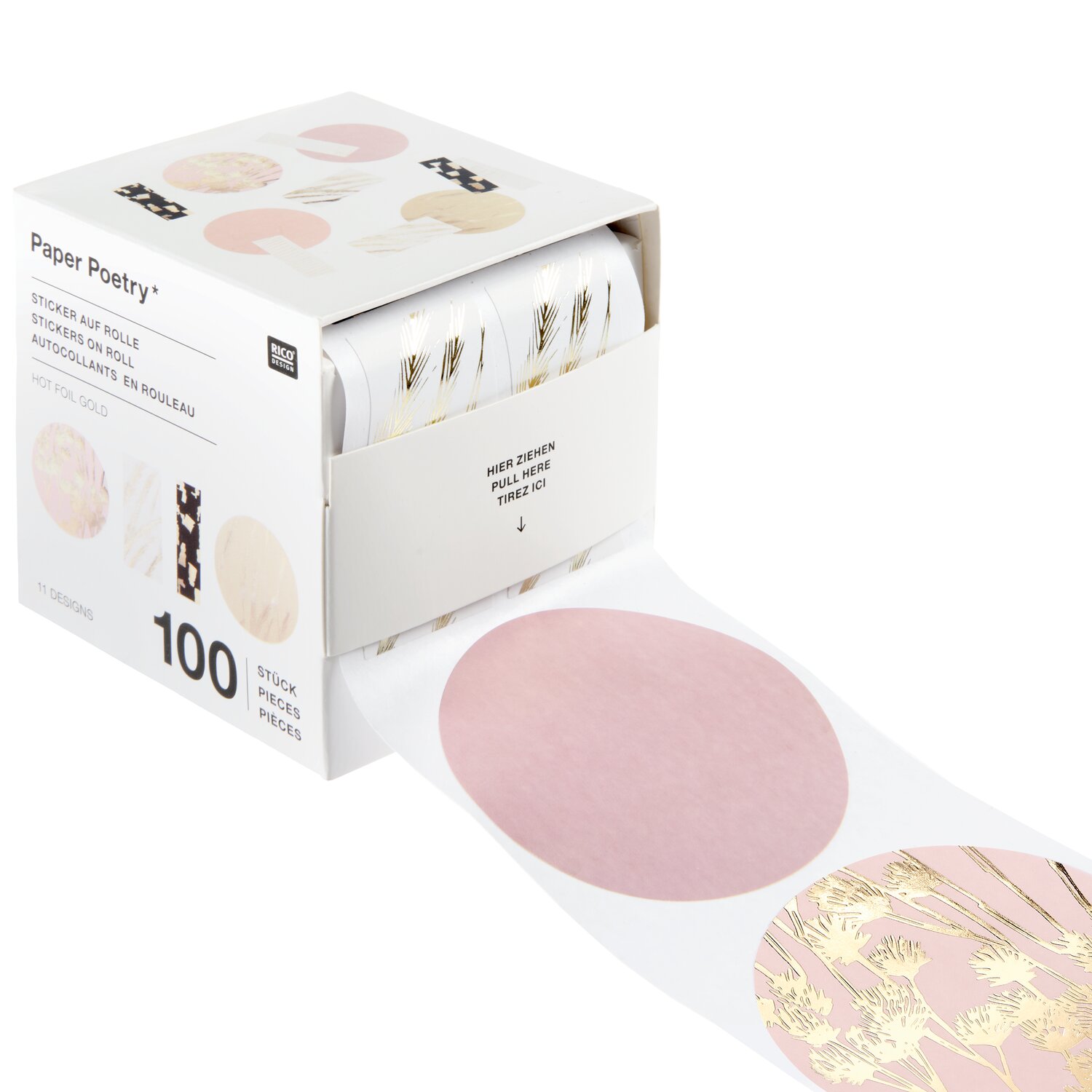 Paper Poetry Packaging Sticker auf Rolle In the Meadow 100 Stück von Rico Design