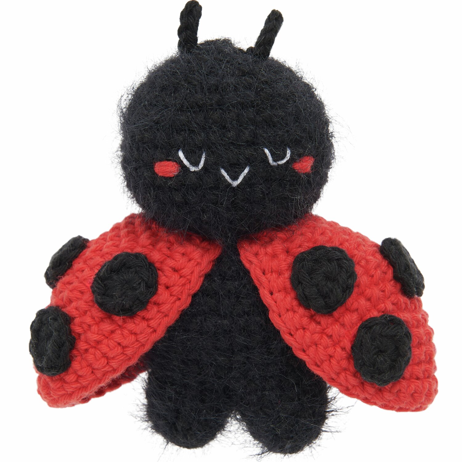 Ricorumi Häkelset Schlüsselanhänger - Chingu Sky: Niedlicher gehäkelter Marienkäfer in Schwarz und Rot von Rico Design. Perfekt als DIY-Projekt.
