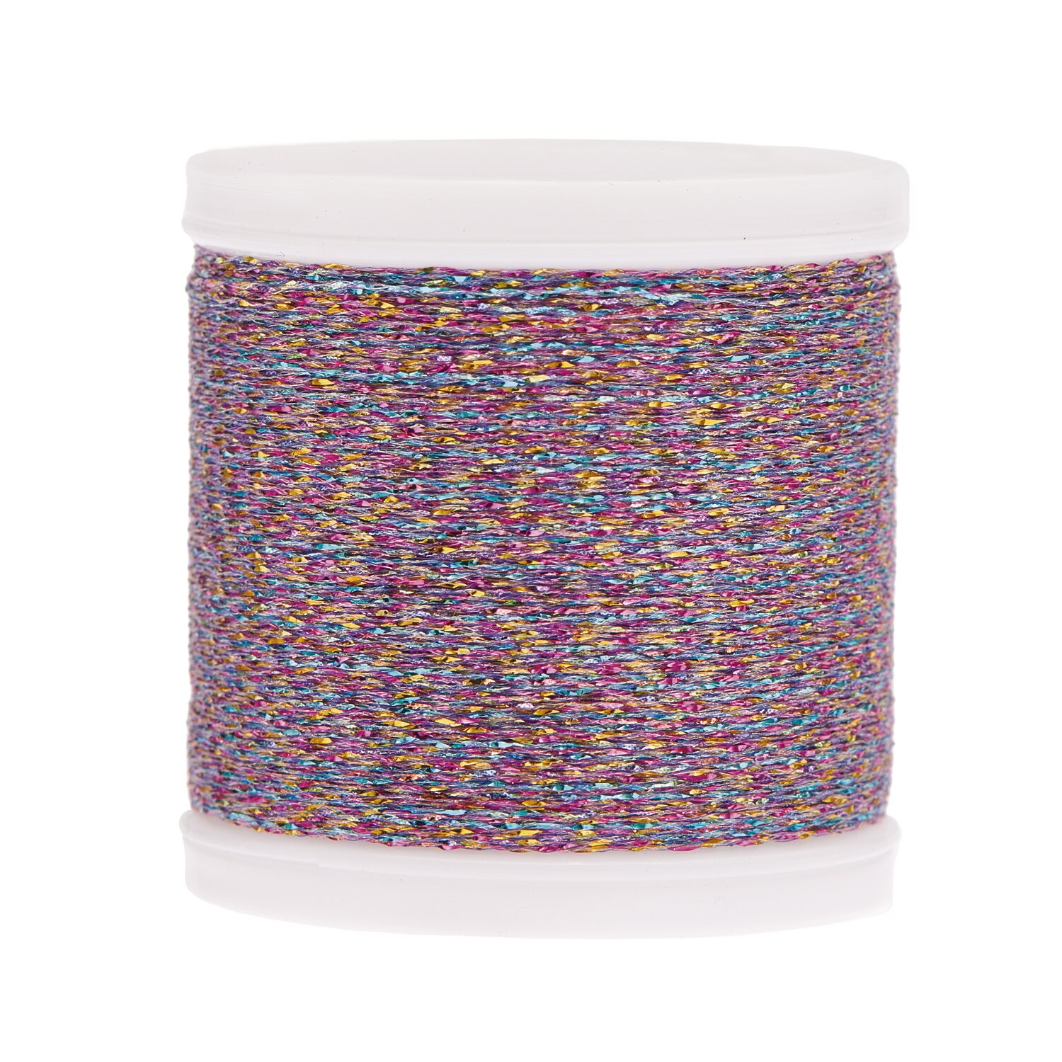 Sticktwist Metallic No. 40 Rainbow 200m Farbe Pink von Rico Design