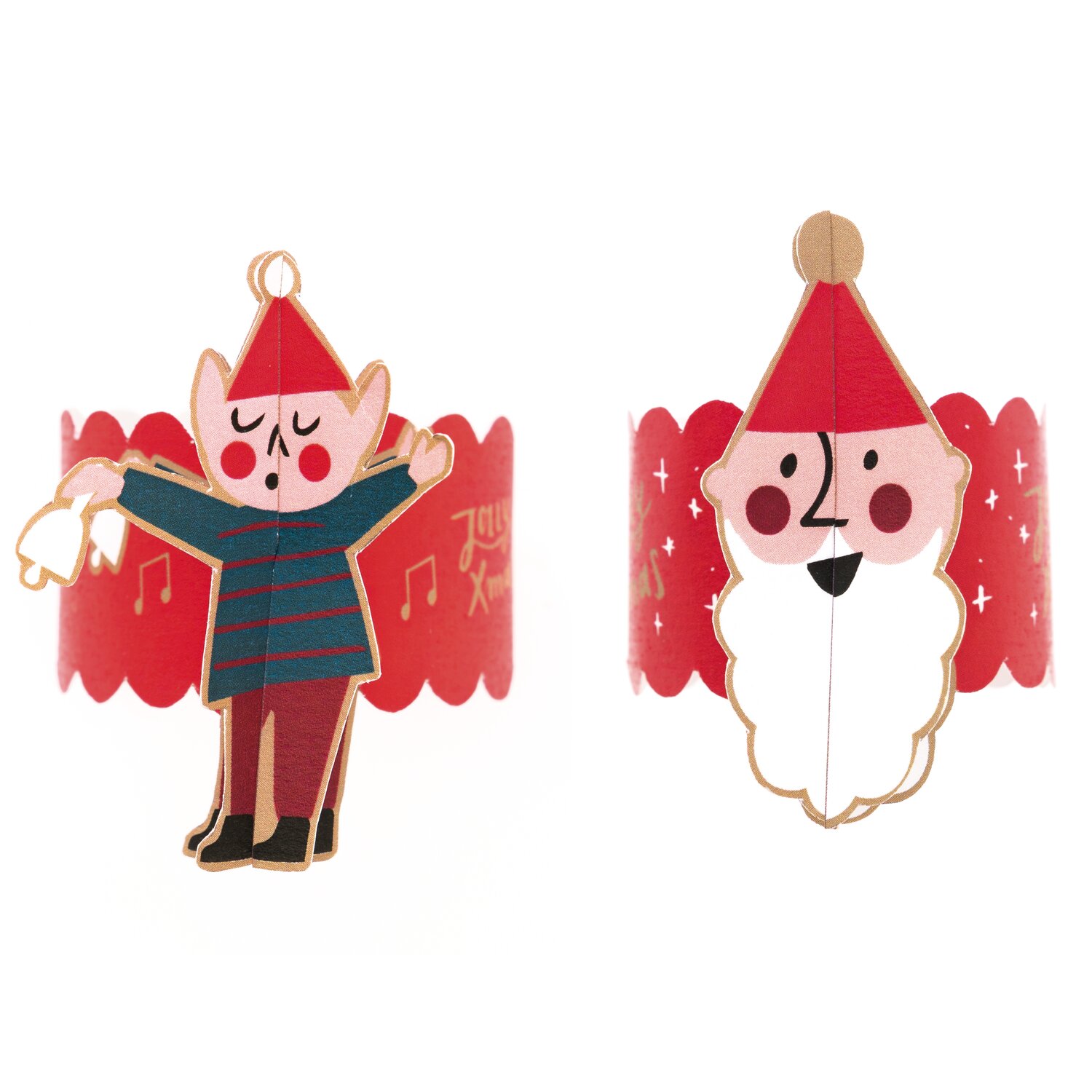 Paper Poetry Serviettenringe Jolly Christmas Classic 6 Stück von Rico Design