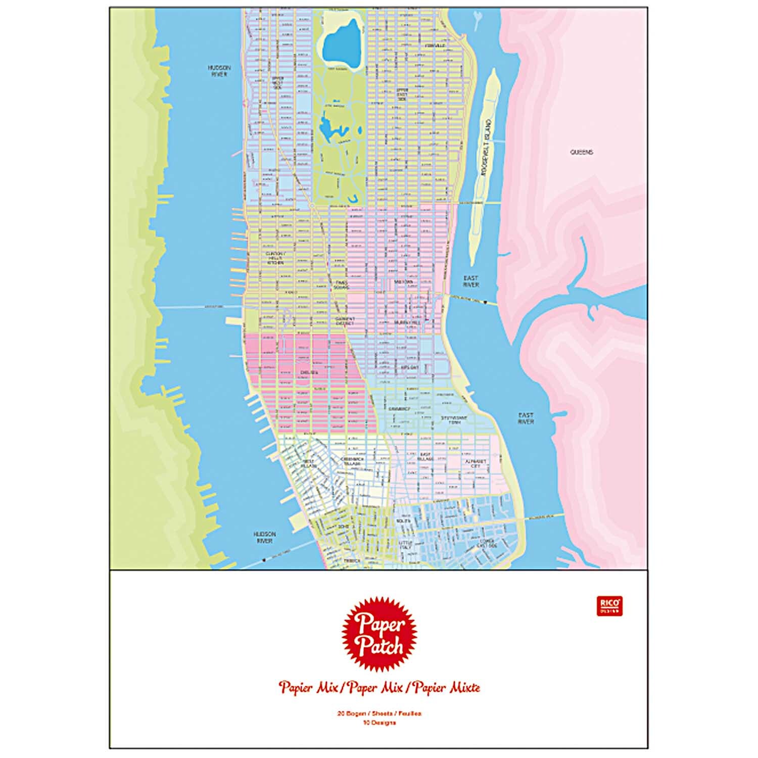 Paper Patch Papier Mixpackung 30x42cm 20 Bogen