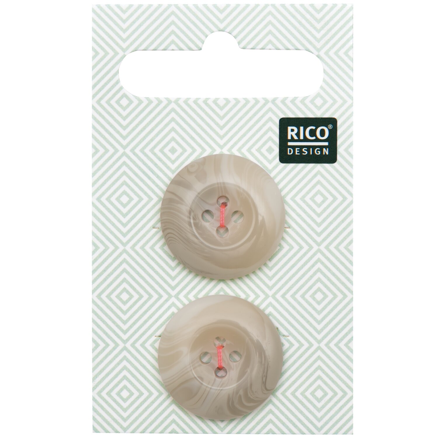 Knopf beige 2,2cm strukturiert von Rico Design