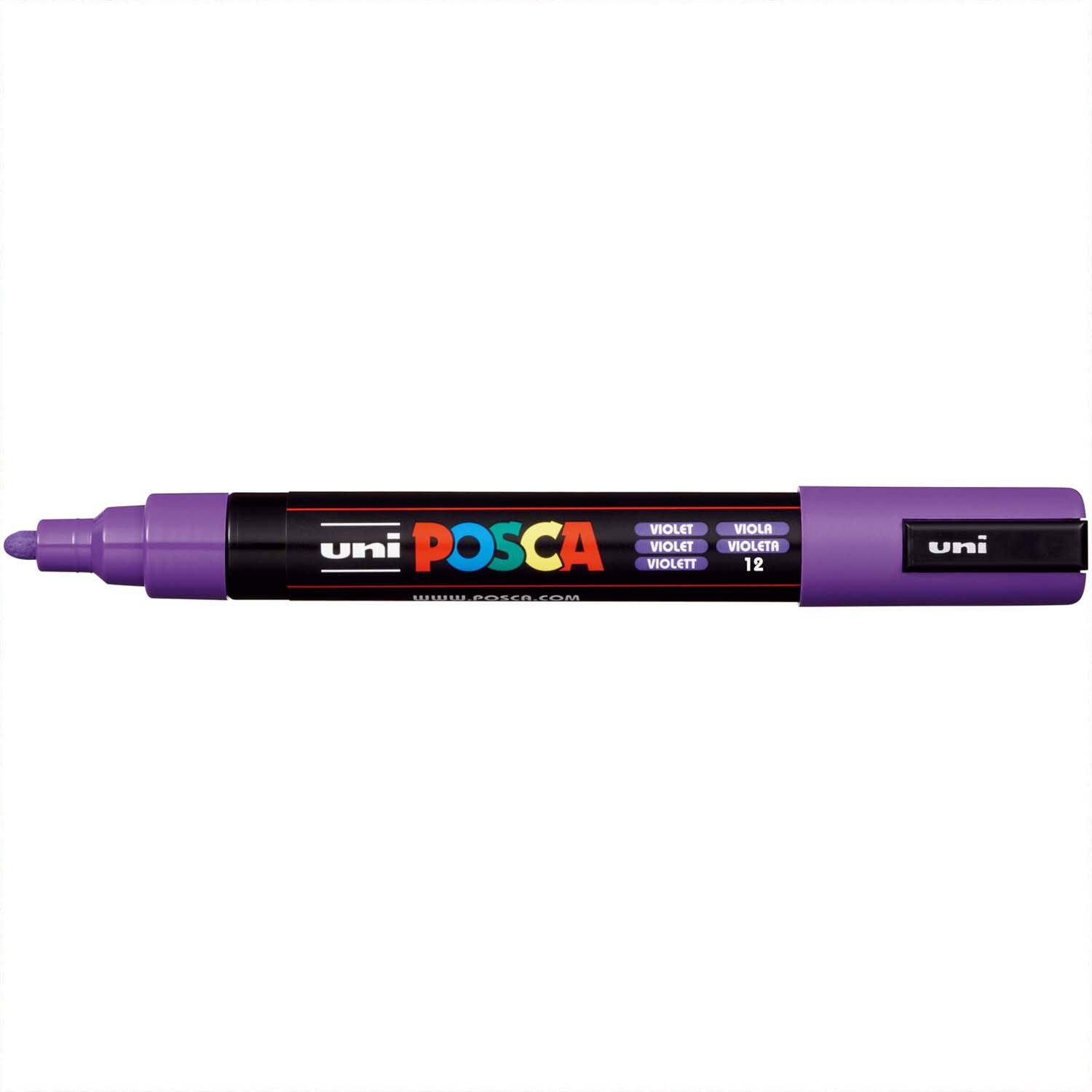 POSCA-Marker PC-5M 1,8-2,5mm in Violett von uni, ideal für präzises Zeichnen und farbenfrohe Kunstwerke.