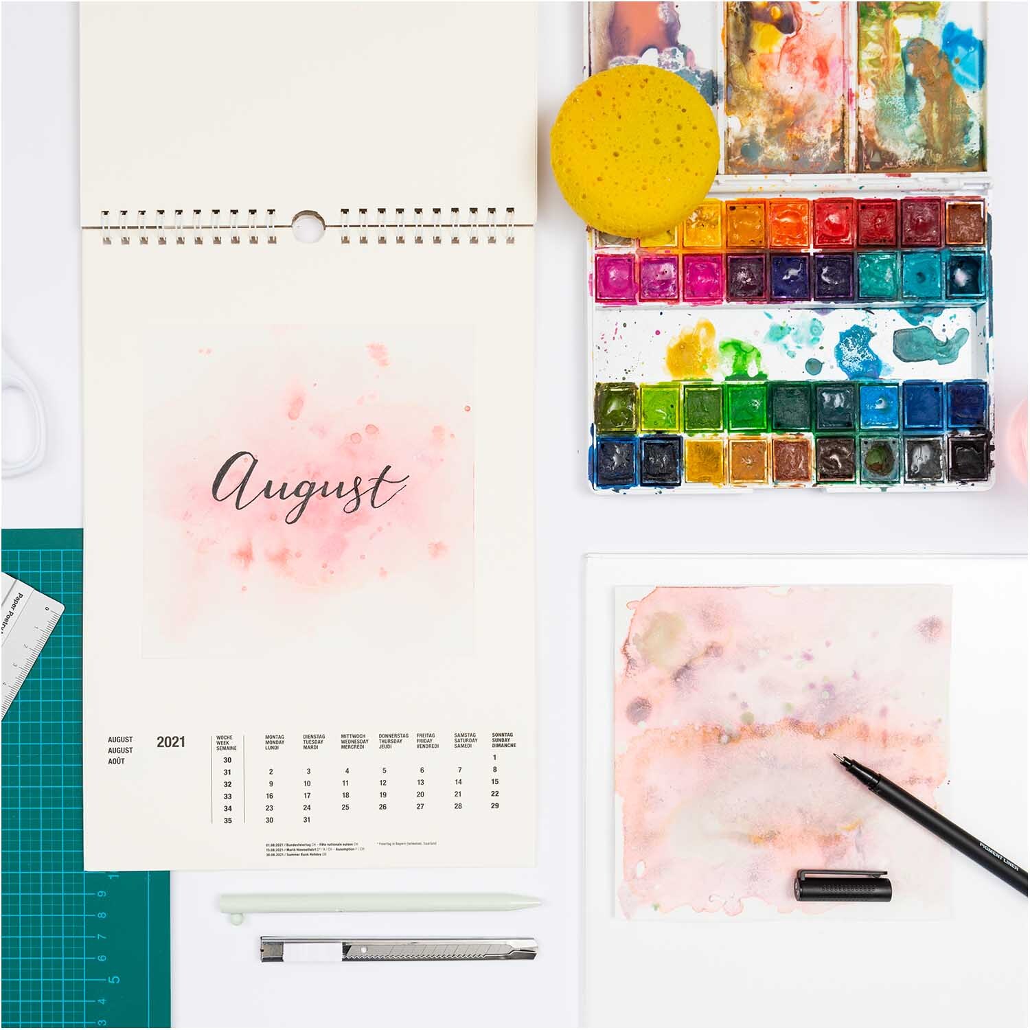 Paper Poetry Kalender 2025 DIN A4 creme von Rico Design Paper Poetry Kalender 2025 DIN A4 creme von Rico Design