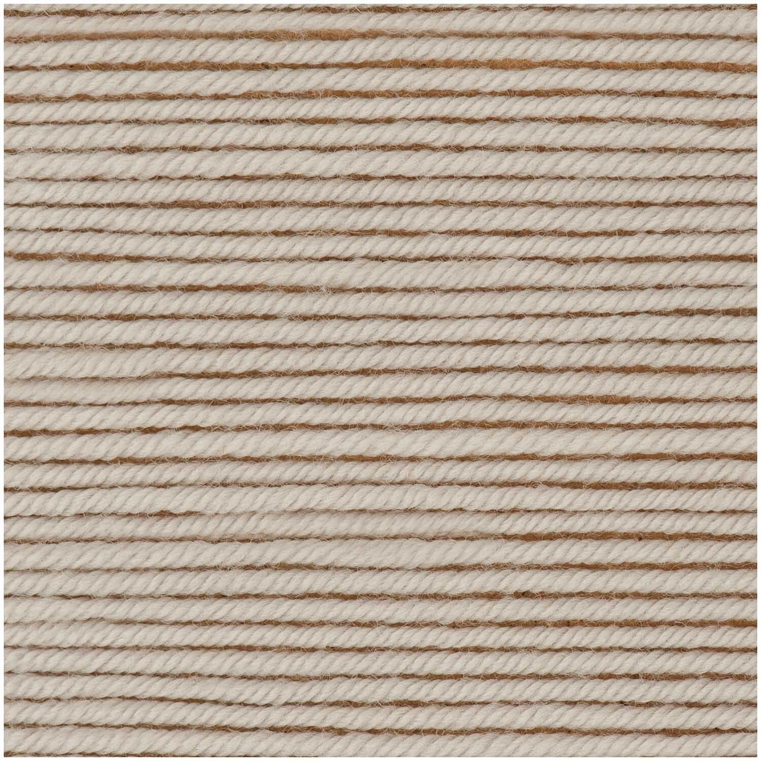 Siena Wolle in sandfarbenem Garn, 50g, 135m. Ideal für Strick- und Häkelprojekte.