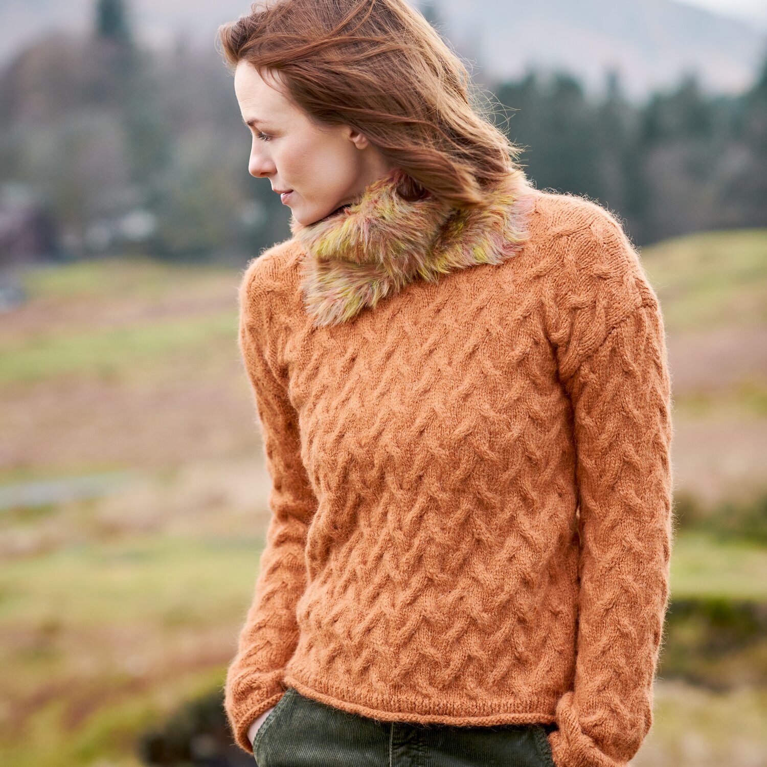 Strickset Kragen Modell 28b aus Lovewool No. 23 von Rico Design