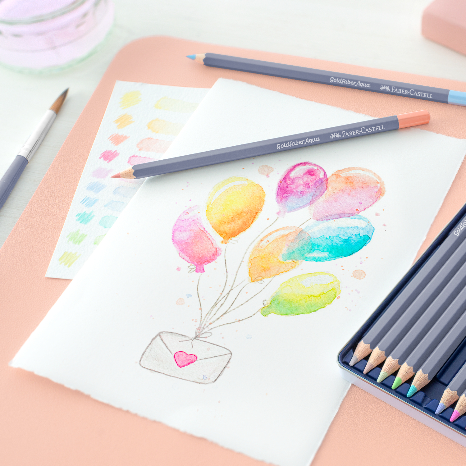 Goldfaber Aqua Aquarellstifte Pastell im Metalletui Goldfaber Aqua Aquarellstifte Pastell im Metalletui
