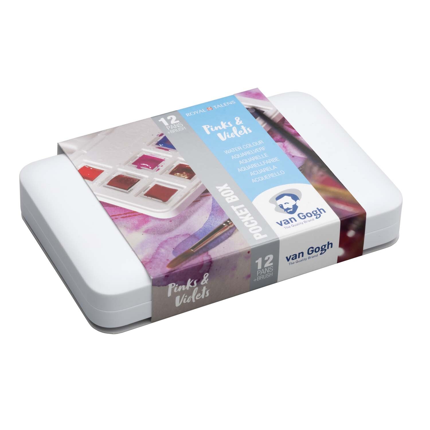 Aquarell Set rosa-violett 12 Näpfchen Aquarell Set rosa-violett 12 Näpfchen